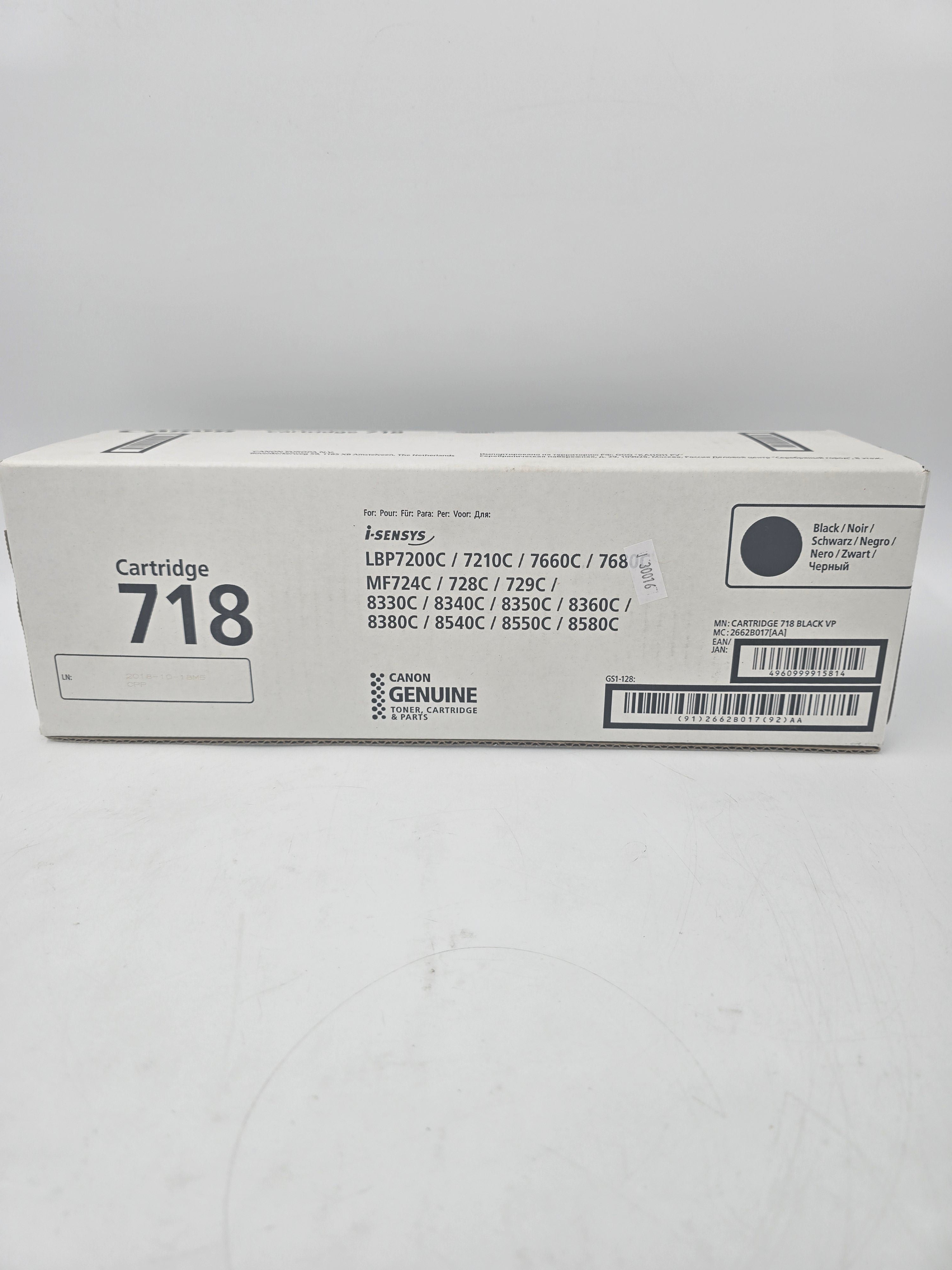 Canon Ink Cartridge Cartridge 718 Black VP Genuine Ink Cartridge