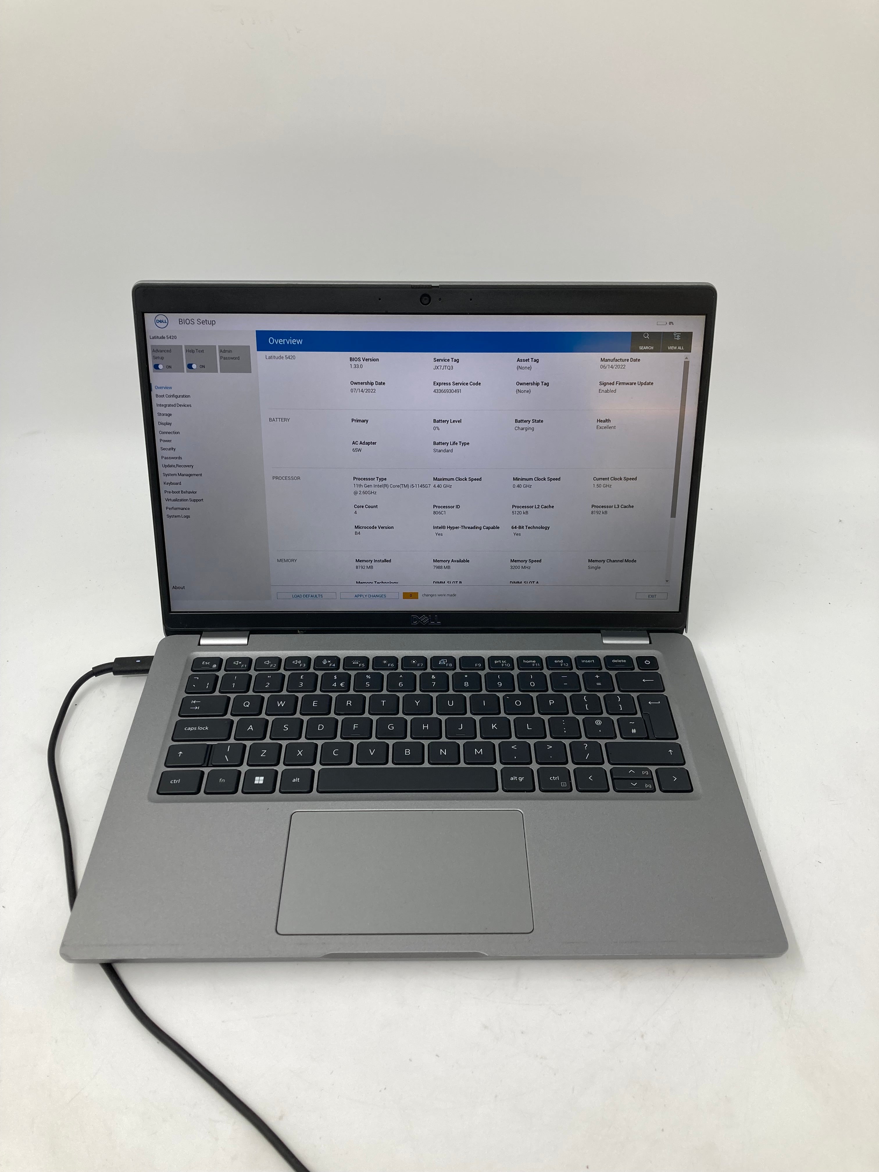 Dell Laptop Latitude 5420 14" i5 10th Gen 8GB RAM 256GB SSD No OS