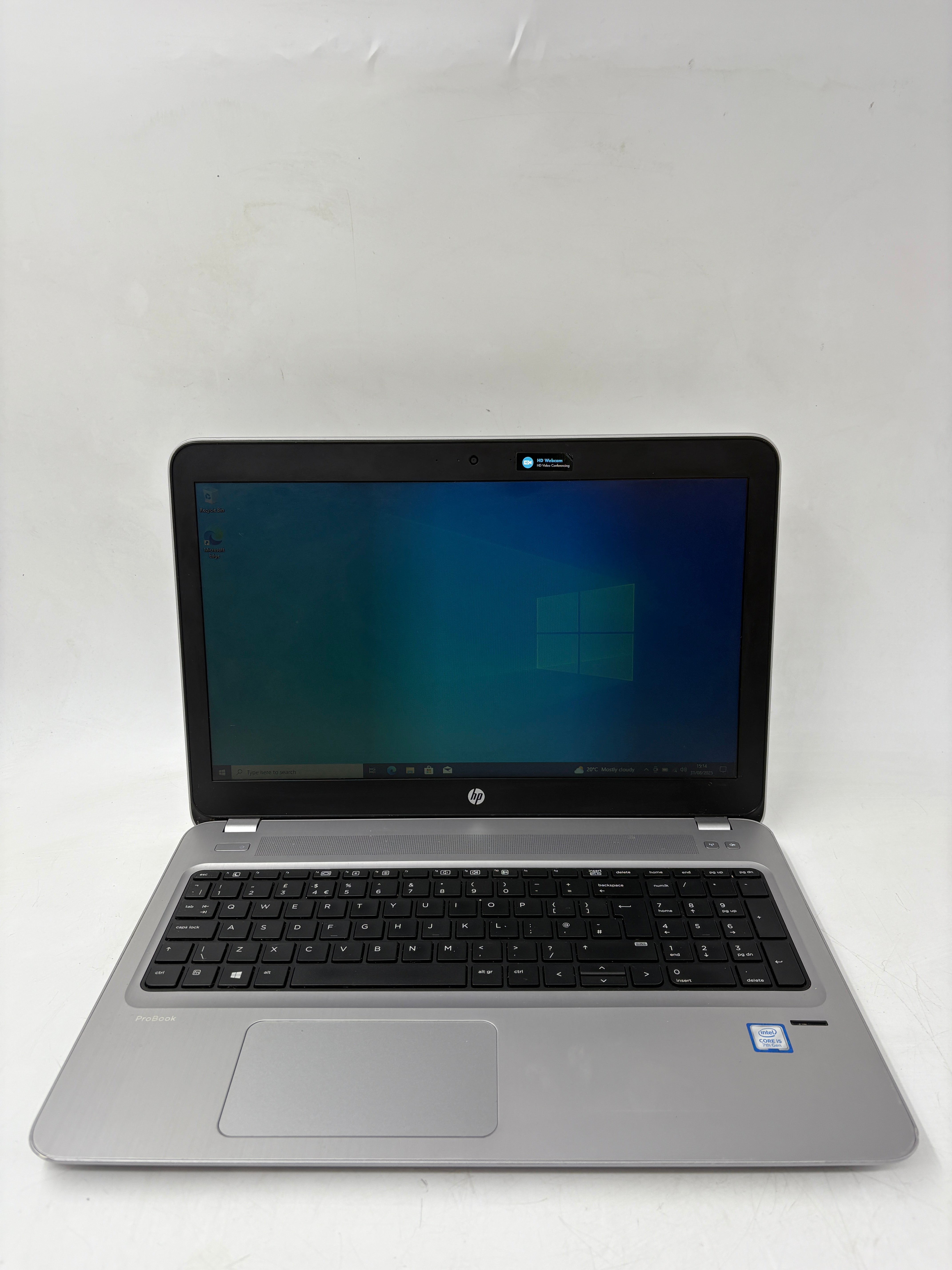 HP Laptop Probook 450 G4 15.6" Screen i5 7th Gen 4GB RAM 256GB SSD W10