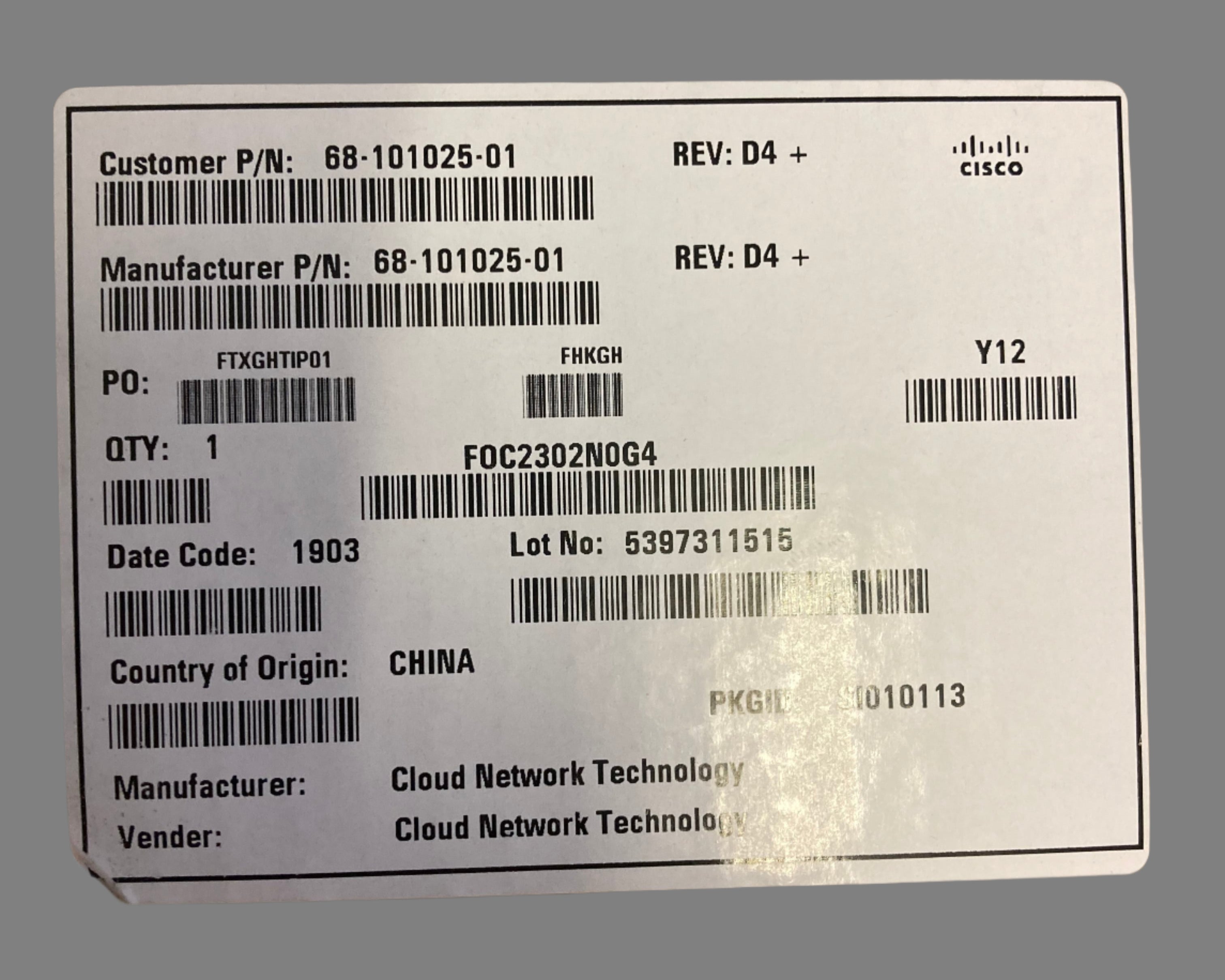 Cisco Room Video & Speaker Unit 68-101025-01 + Cisco Touch 10 Conference Tablet