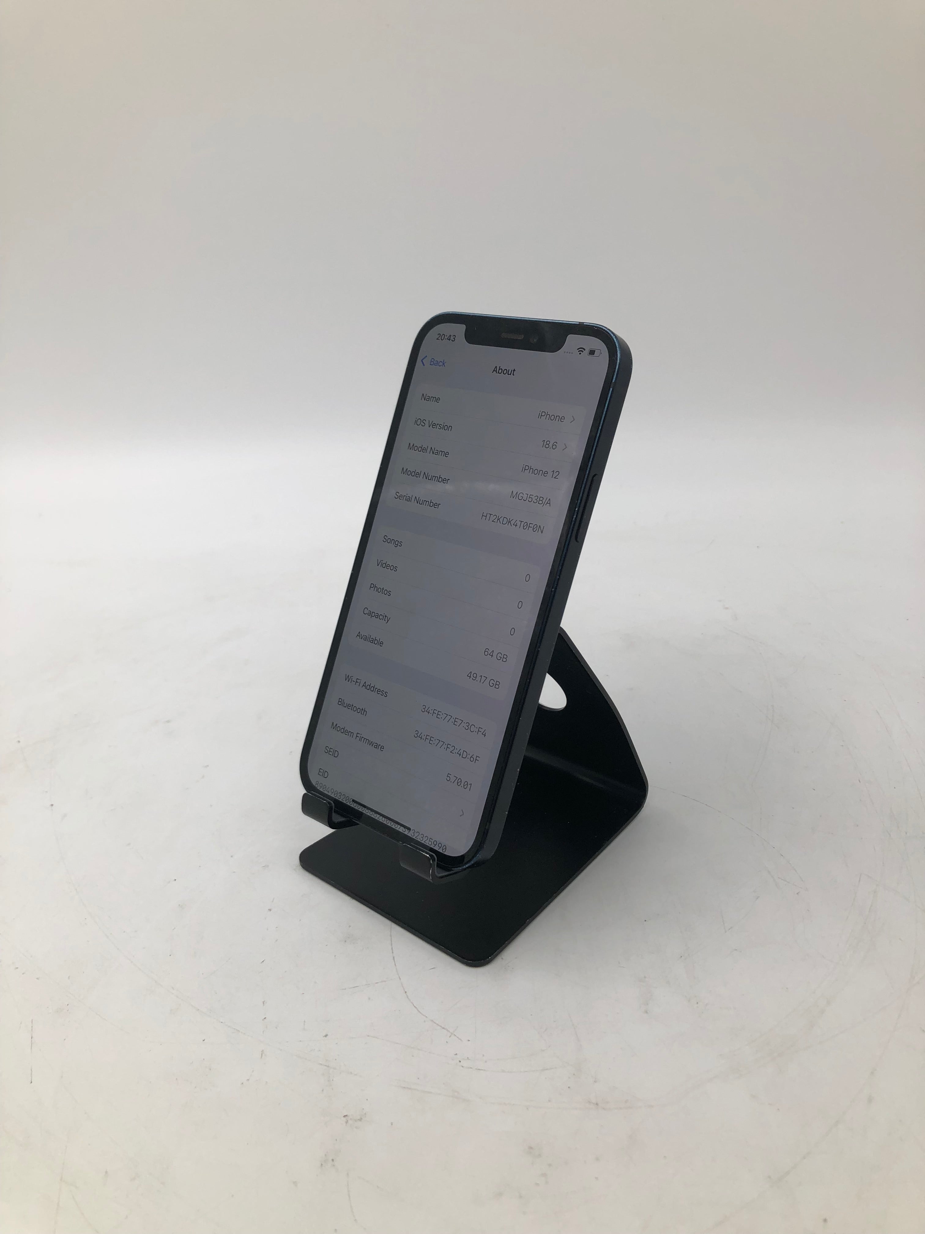 Apple iPhone 12 2020 6.1" Screen 64GB Storage SIM Unlocked 98% Battery