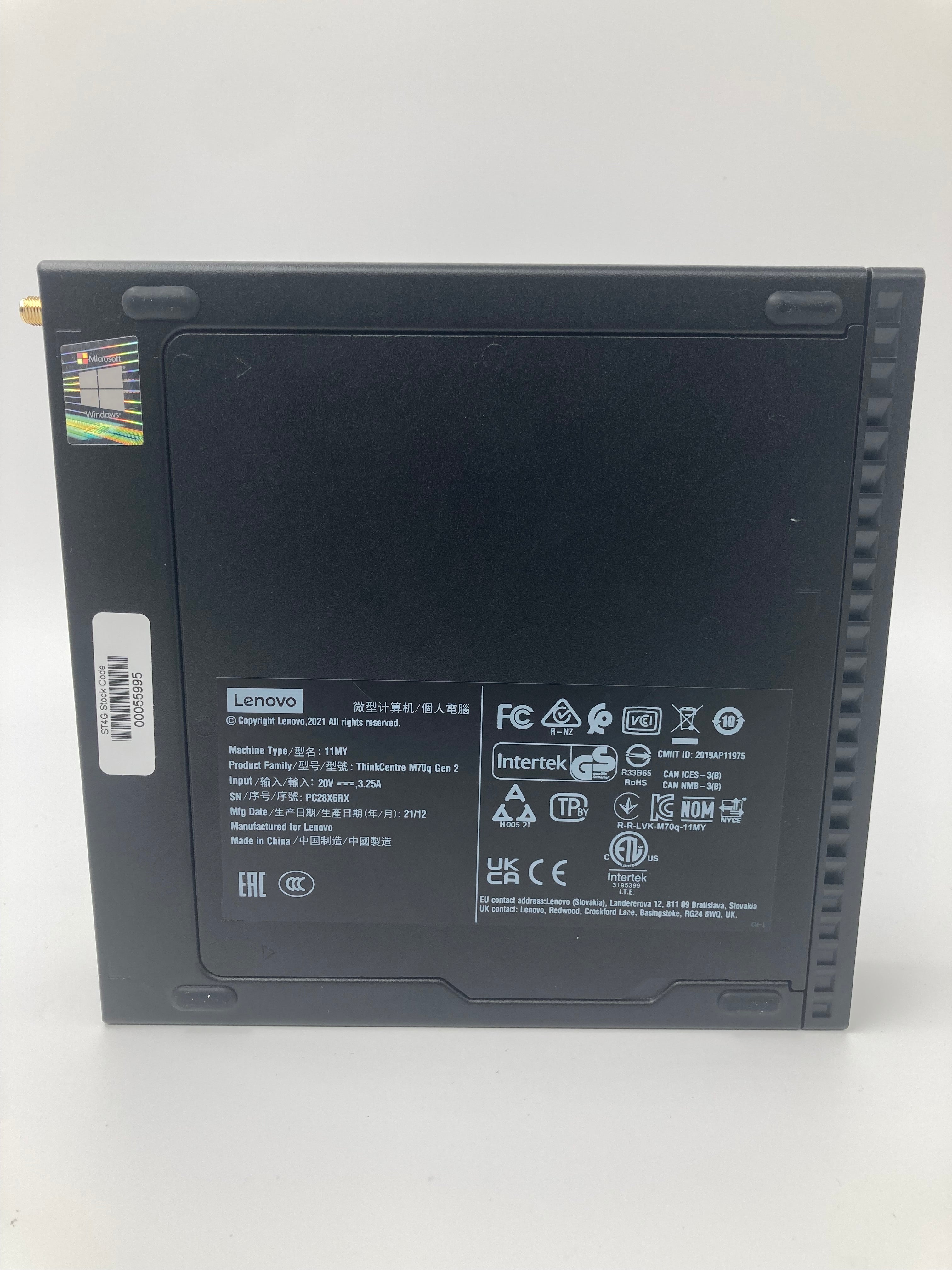 Lenovo Mini PC ThinkCentre M70Q Gen2 i3 11th Gen 11400T 16GB RAM No SSD No OS