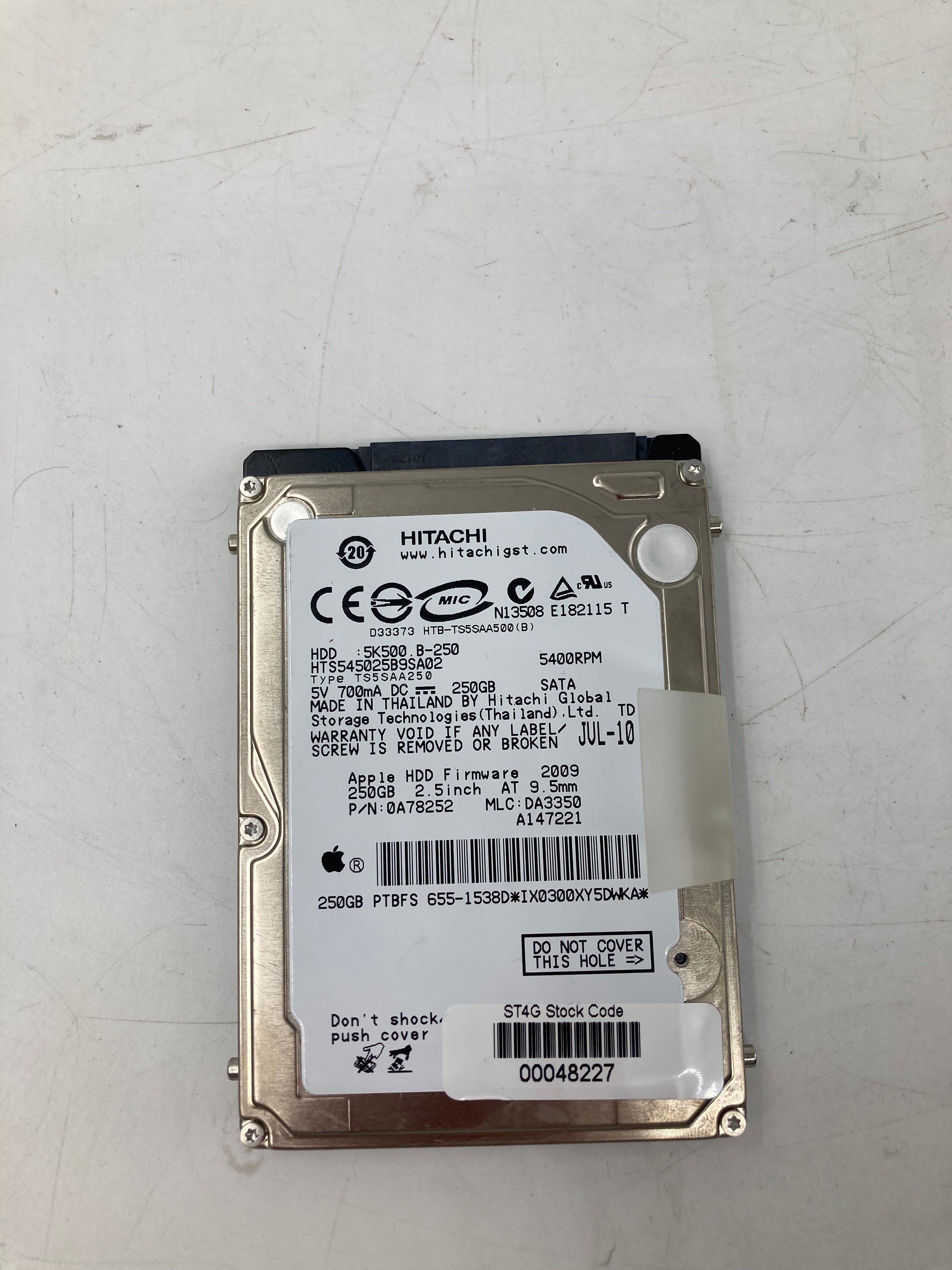 Seagate Hitachi Toshiba HDD 2.5" SATA 250GB 5.4K 7.2K RPM 1.5 3.0 Gbps Lot Of 5