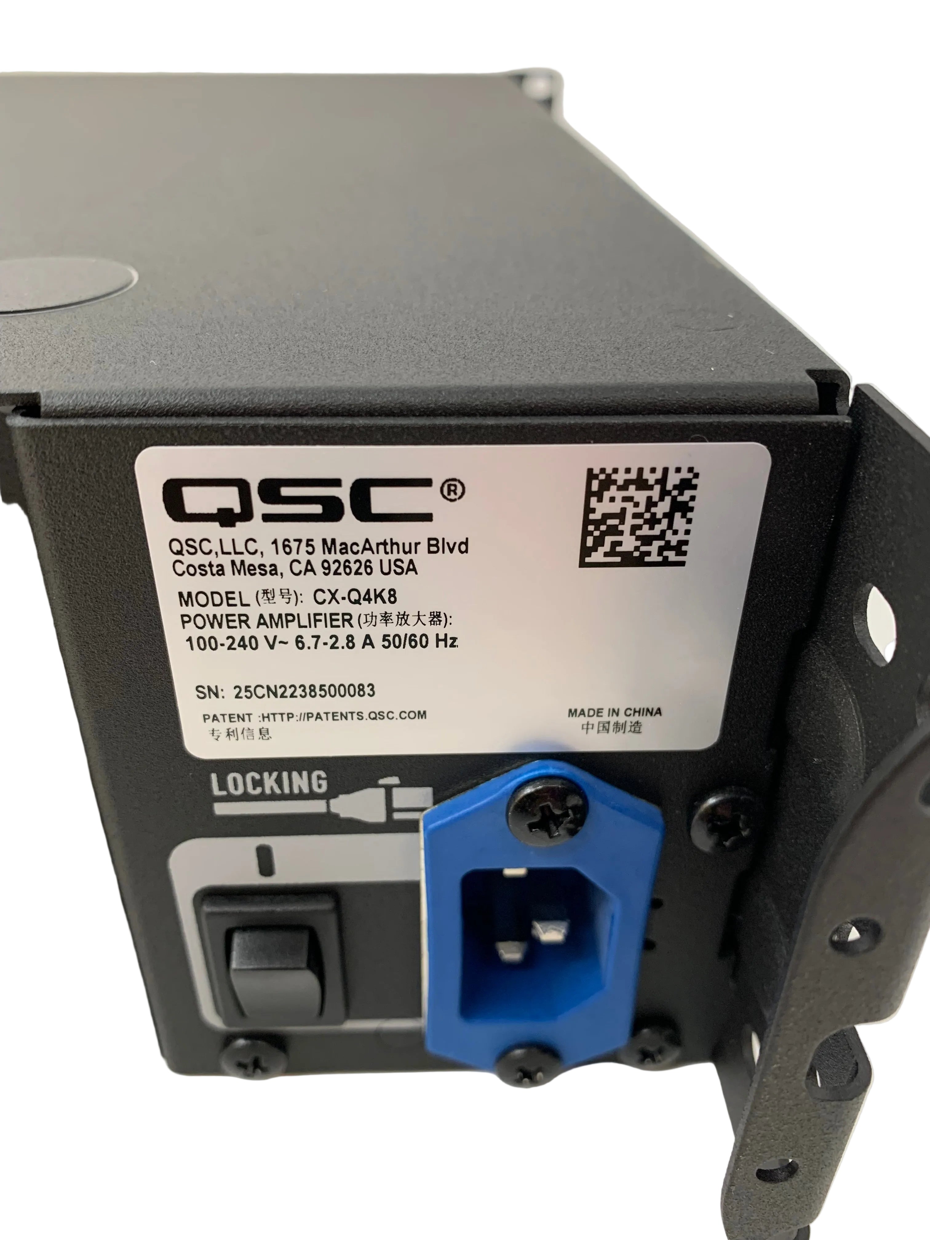 QSC CX-Q4K8 4-Channel Network Power Amplifier Q-SYS Audio System