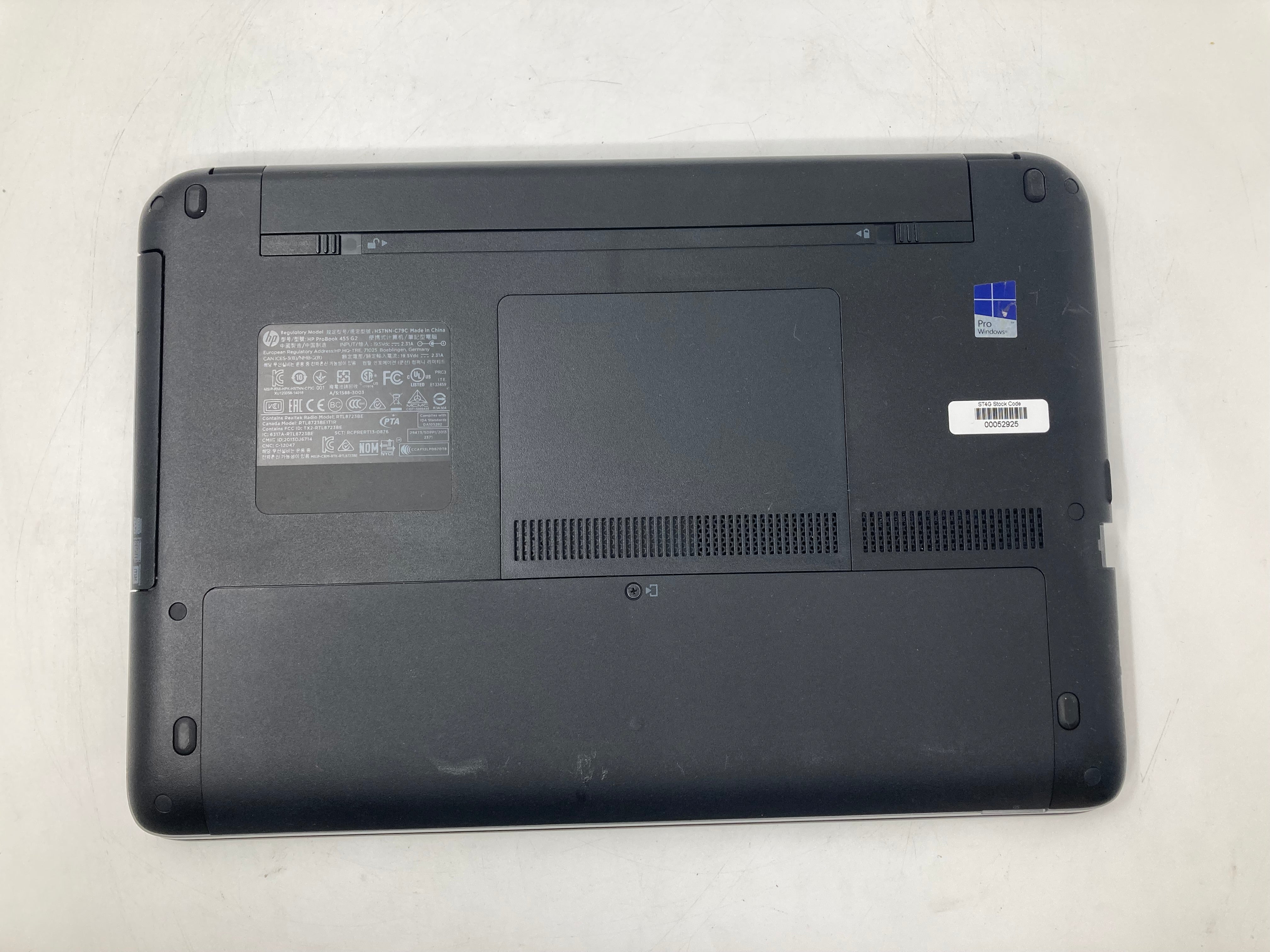 HP Laptop ProBook 455 G2 15" AMD A8-7100 4GB RAM No HDD No OS *Spares*