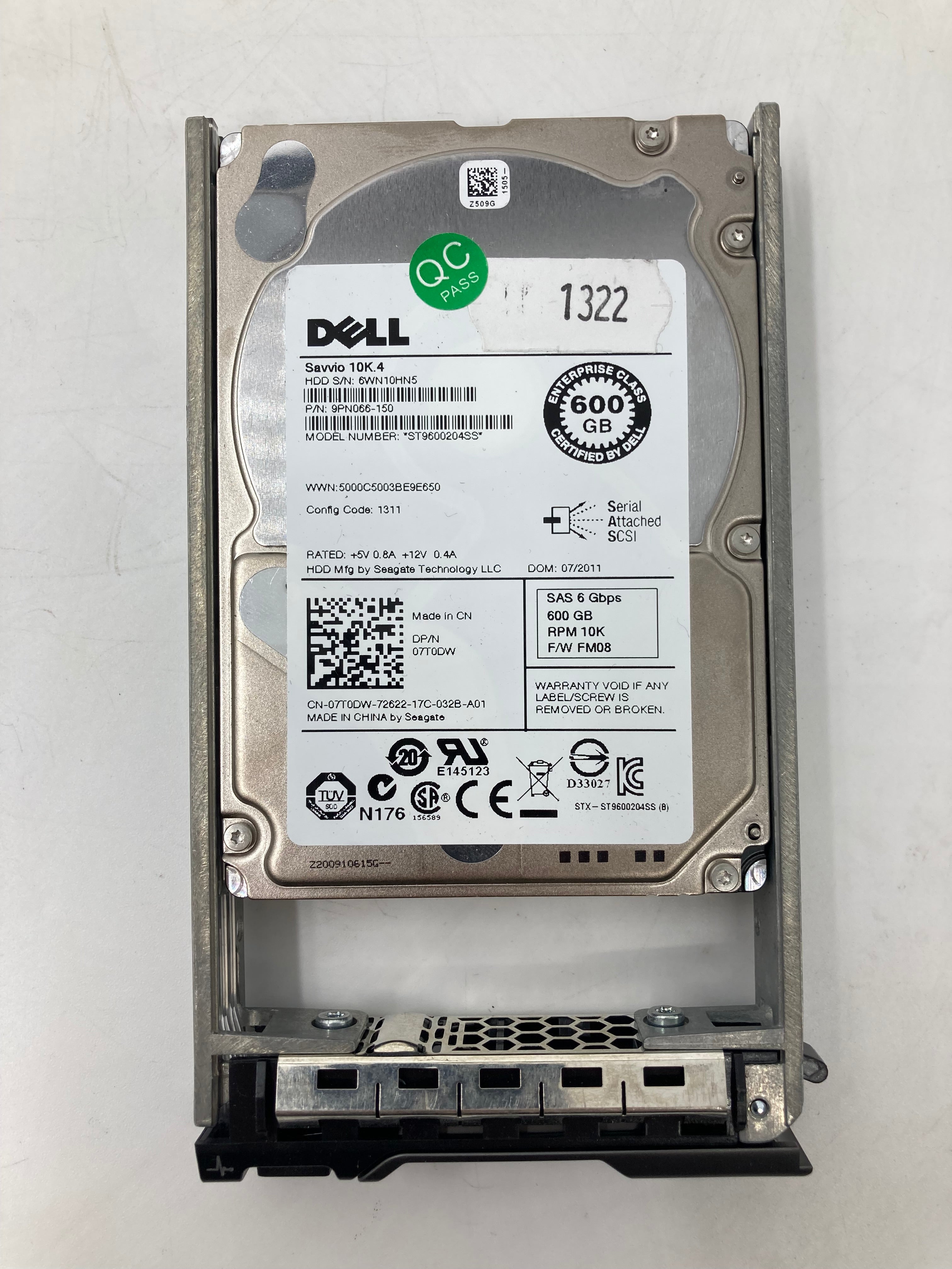 Batch of 9 Dell 2.5" SAS 600GB Hard Disk Drives - Mixed Models