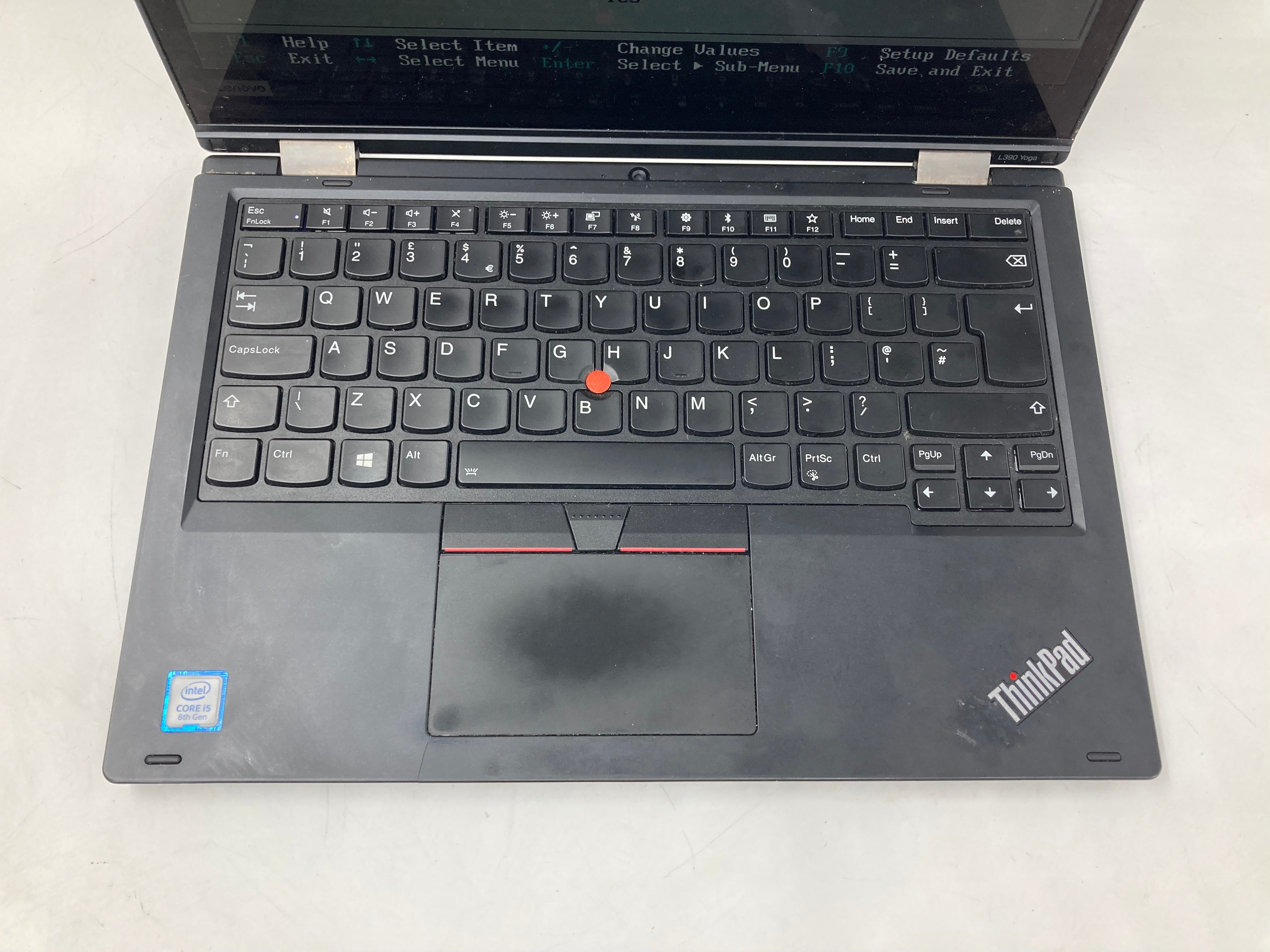 Lenovo L390 Yoga 13.3" Screen i5 8th Gen 16GB RAM No SSD No OS