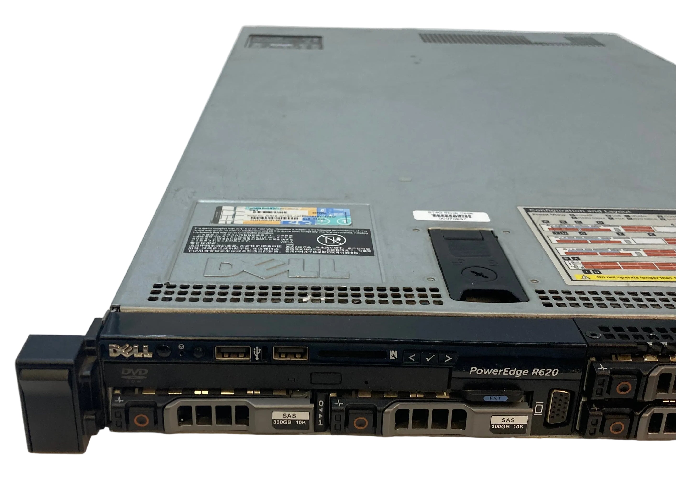 Dell PowerEdge R620 | 8-Bay 2U Rack Server | 5x 300GB + 3x 1.2TB SAS | 8GB RAM