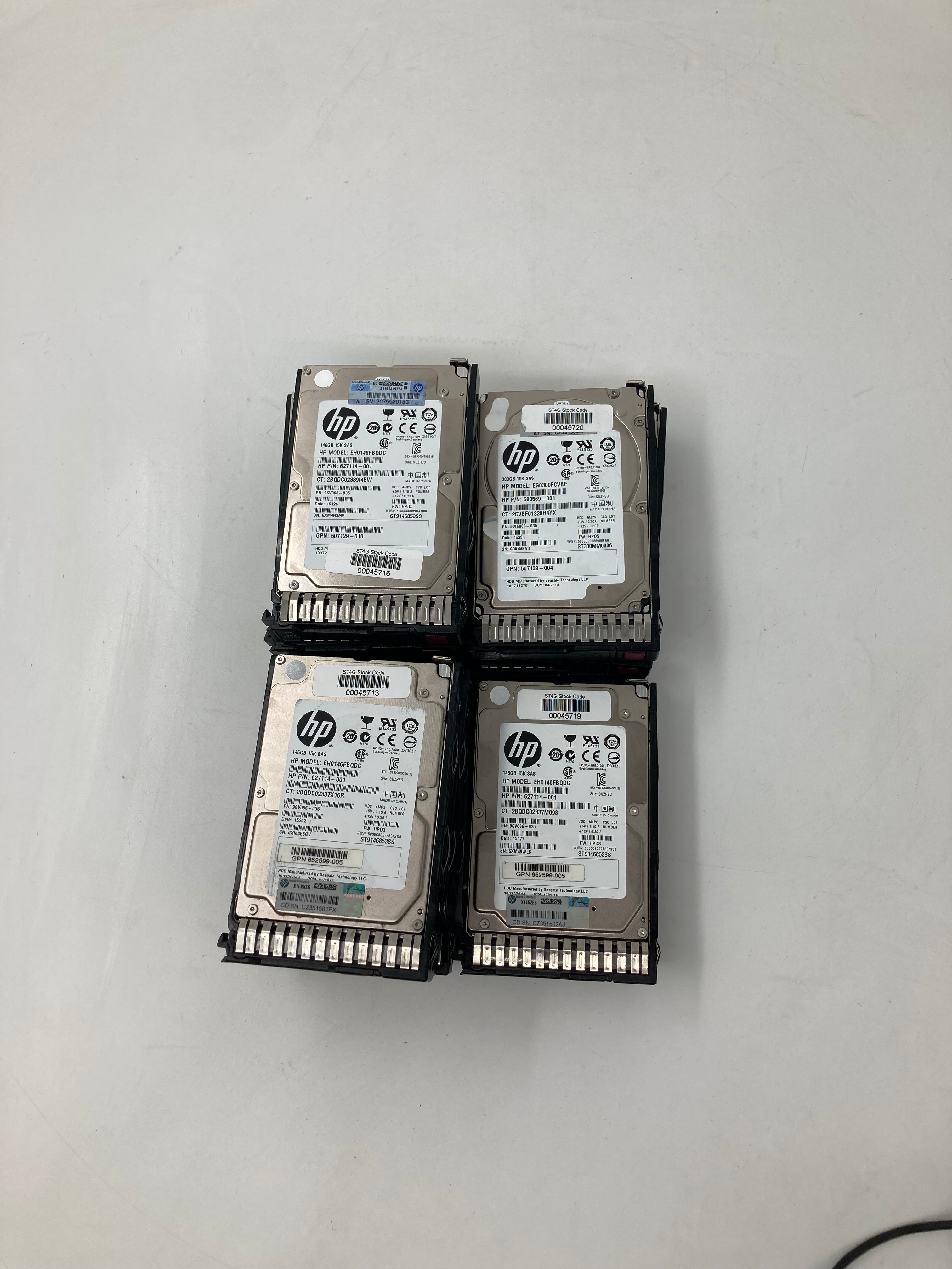 Hard Disk Drive 146GB 300GB 2.5" SAS HDD HP lot of 13