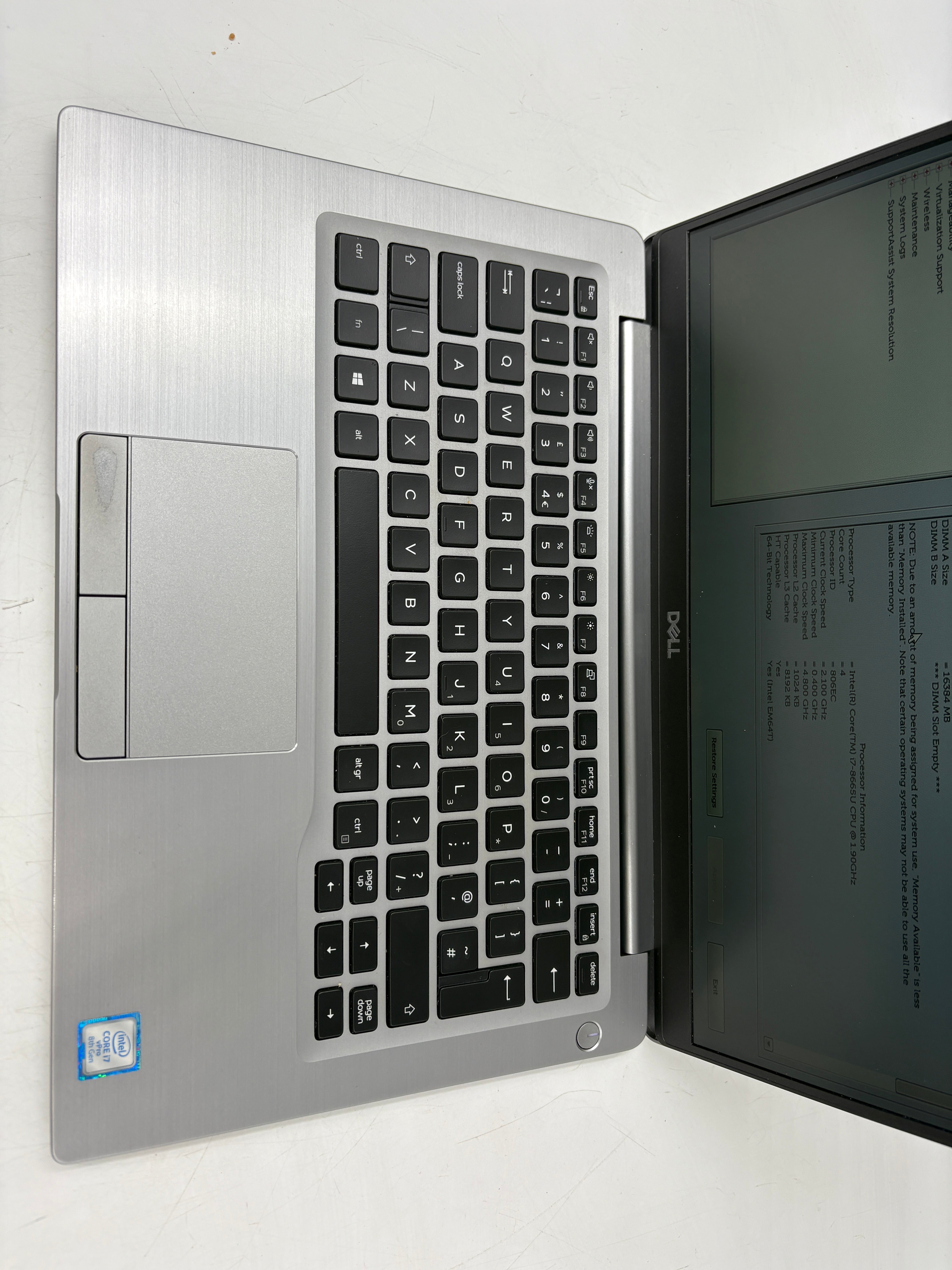 Dell Laptop Latitude 7400 14" Screen i7 8th Gen 16GB RAM 512GB SSD W11