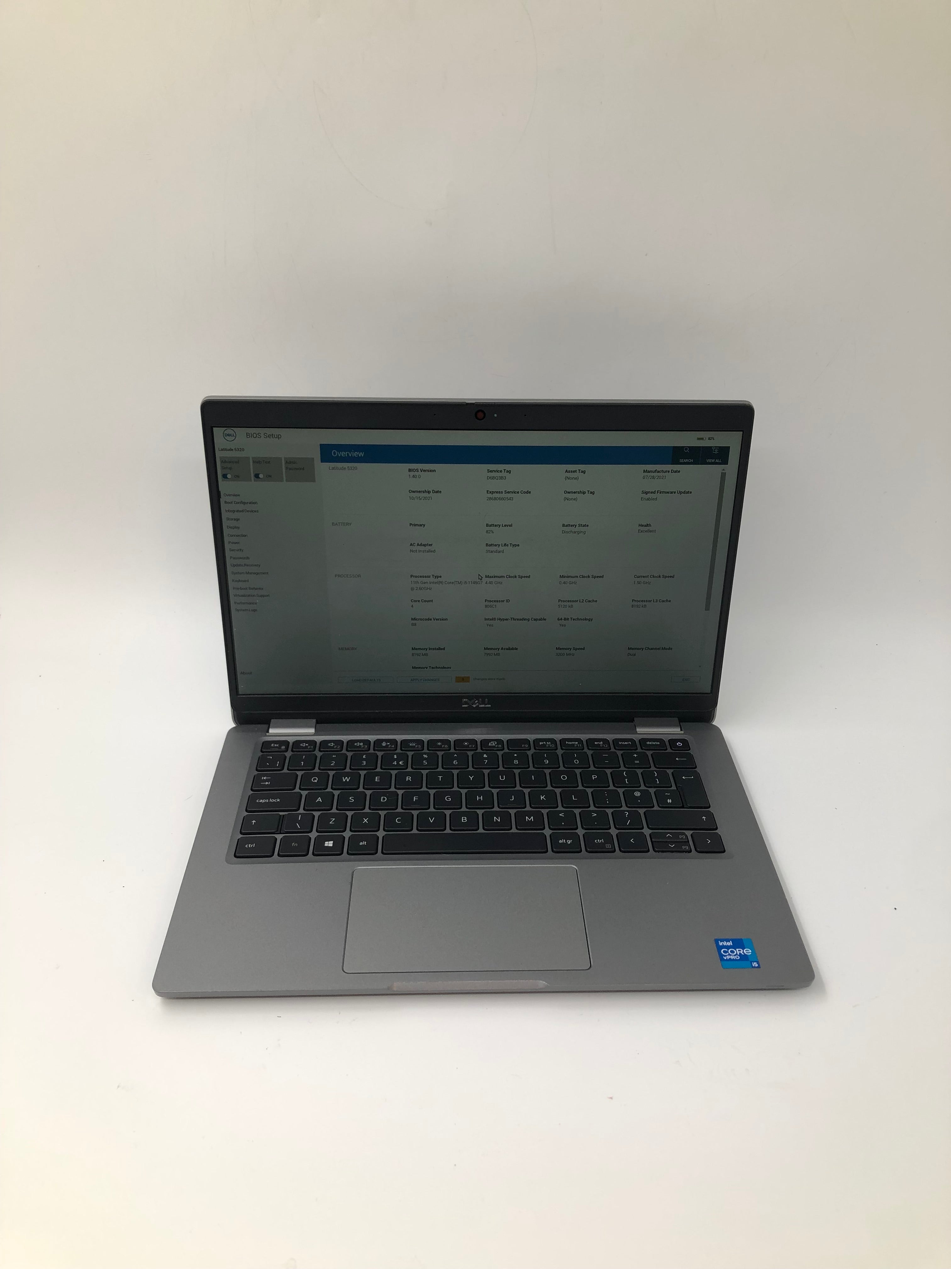 Dell Latitude 5320 13" Screen i5 11th Gen 8GB RAM No SSD No OS