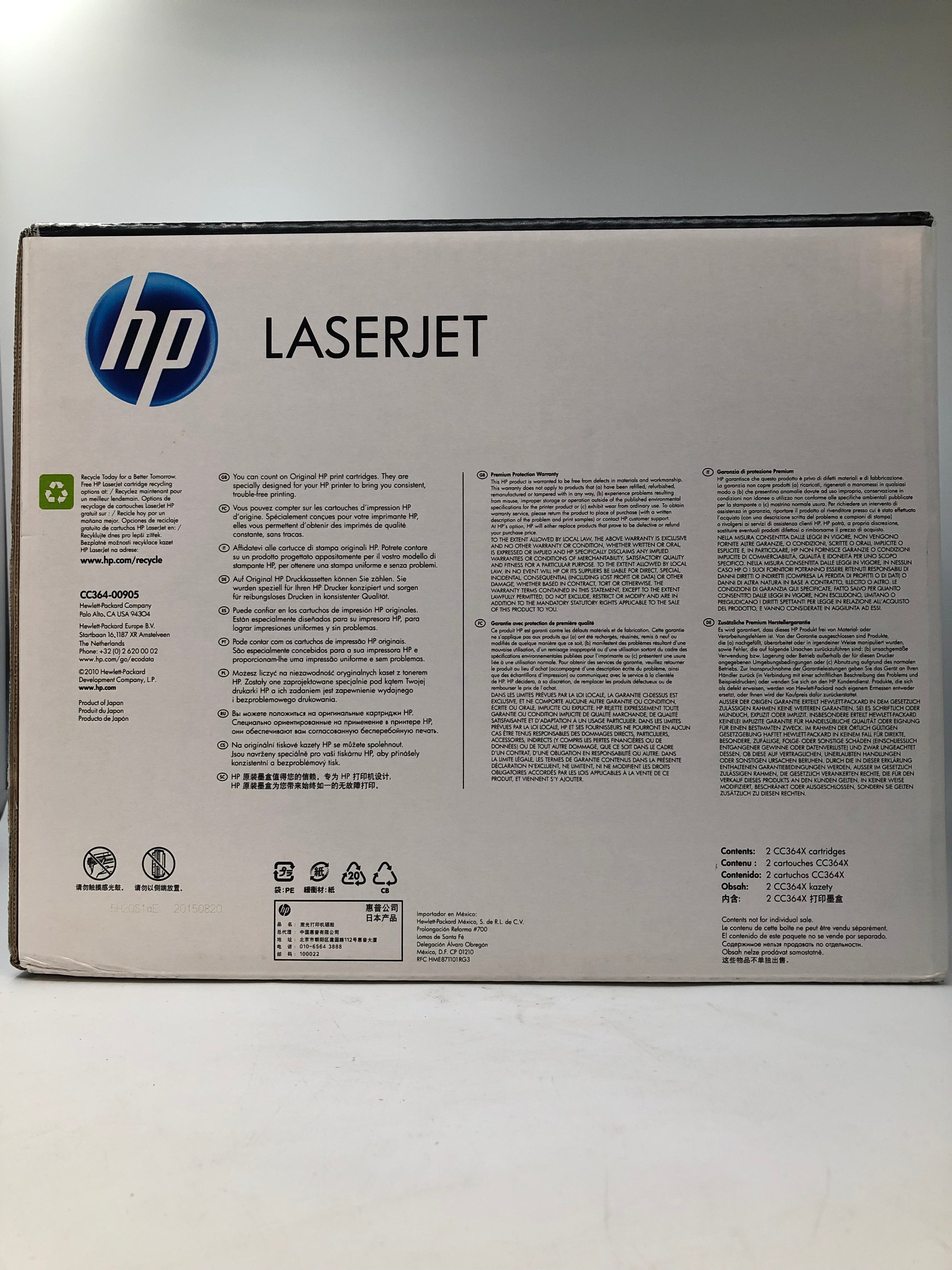 HP Print Cartridge LaserJet CC364XD P4015 P4515 Black Genuine Toner Cartridge