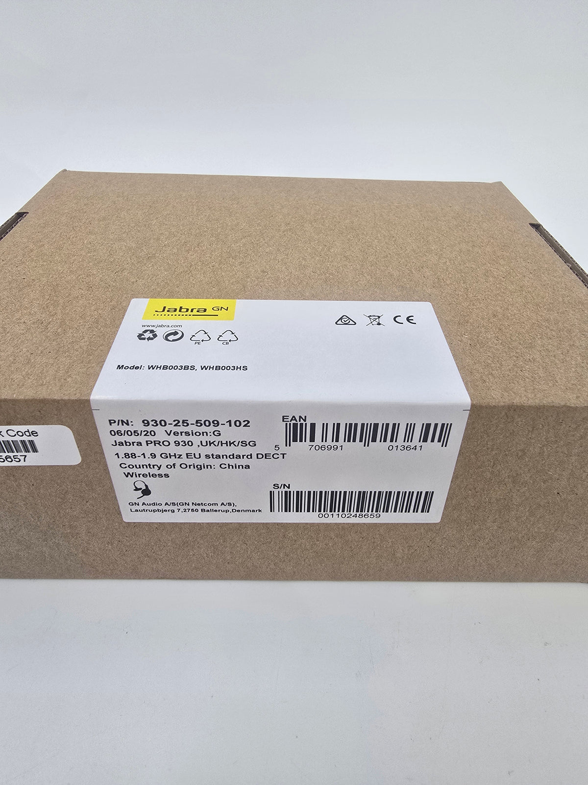 Jabra Pro 930 UK Business Wireless Headset Mono UC Brand New