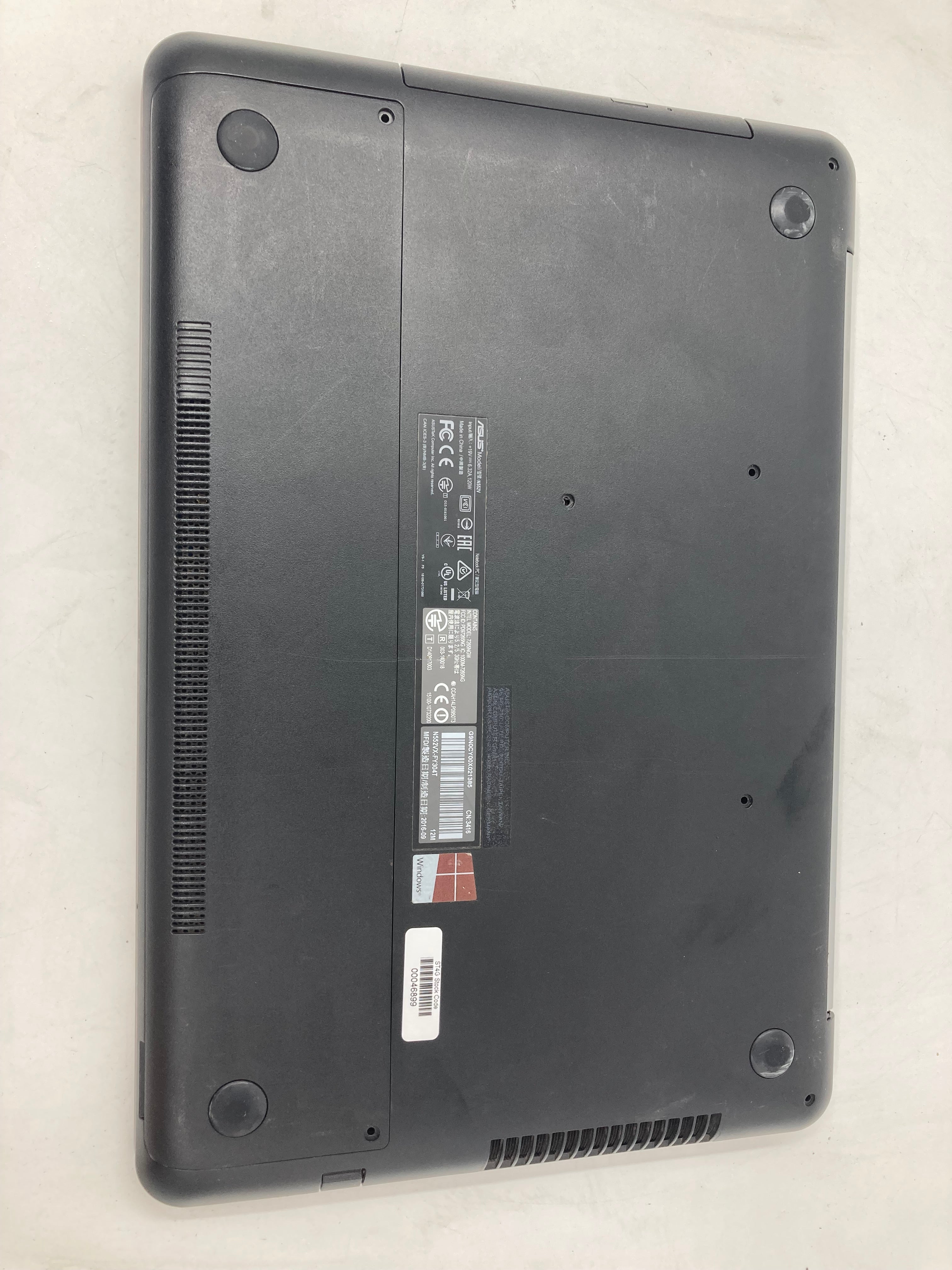 ASUS N552V 15" Screen i5 6th Gen 4GB RAM No SSD No OS