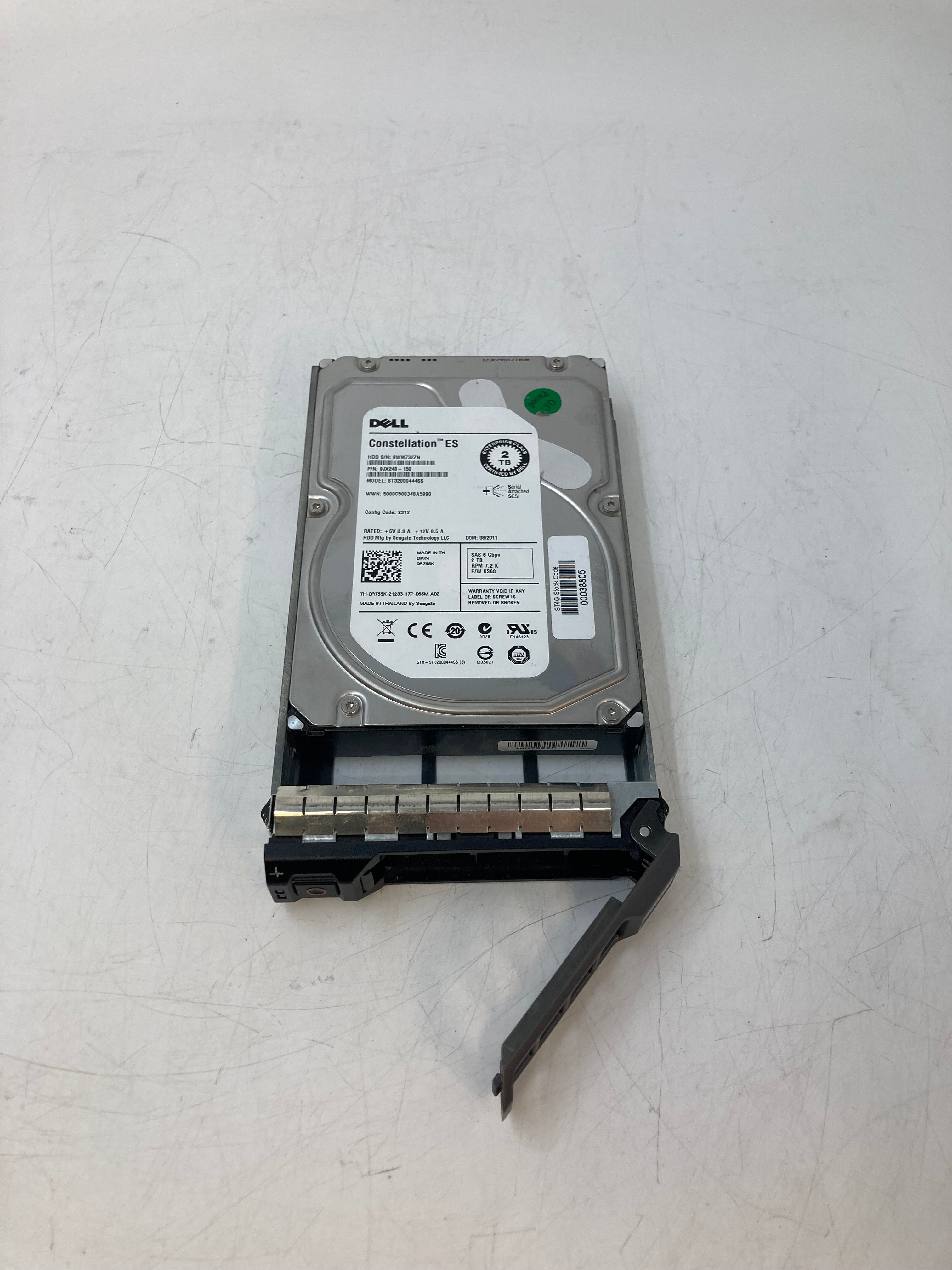 Dell HDD | 2TB | 3.5 inch | SAS | ST32000444SS | 7.2K RPM | 6Gbps