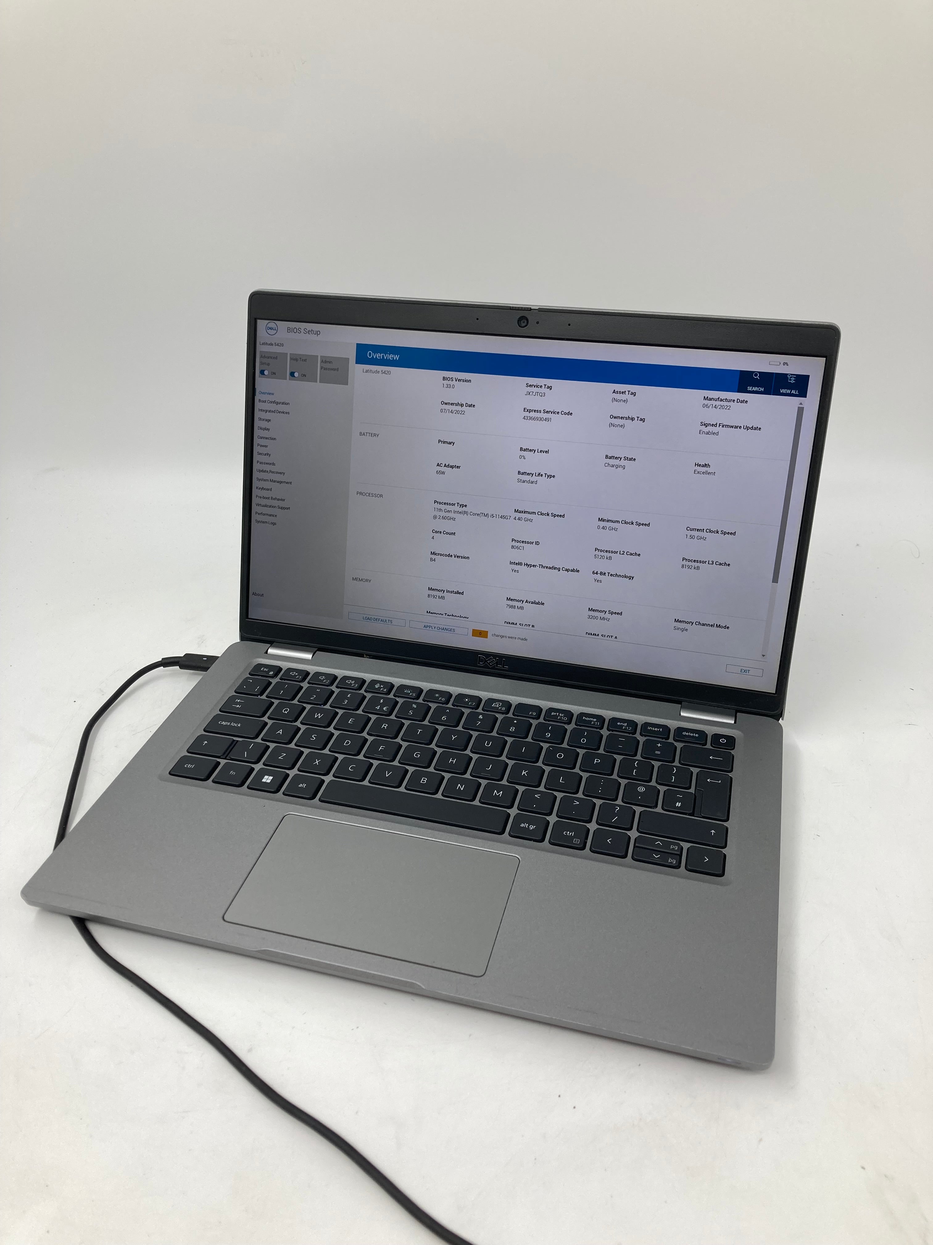 Dell Laptop Latitude 5420 14" i5 10th Gen 8GB RAM 256GB SSD No OS