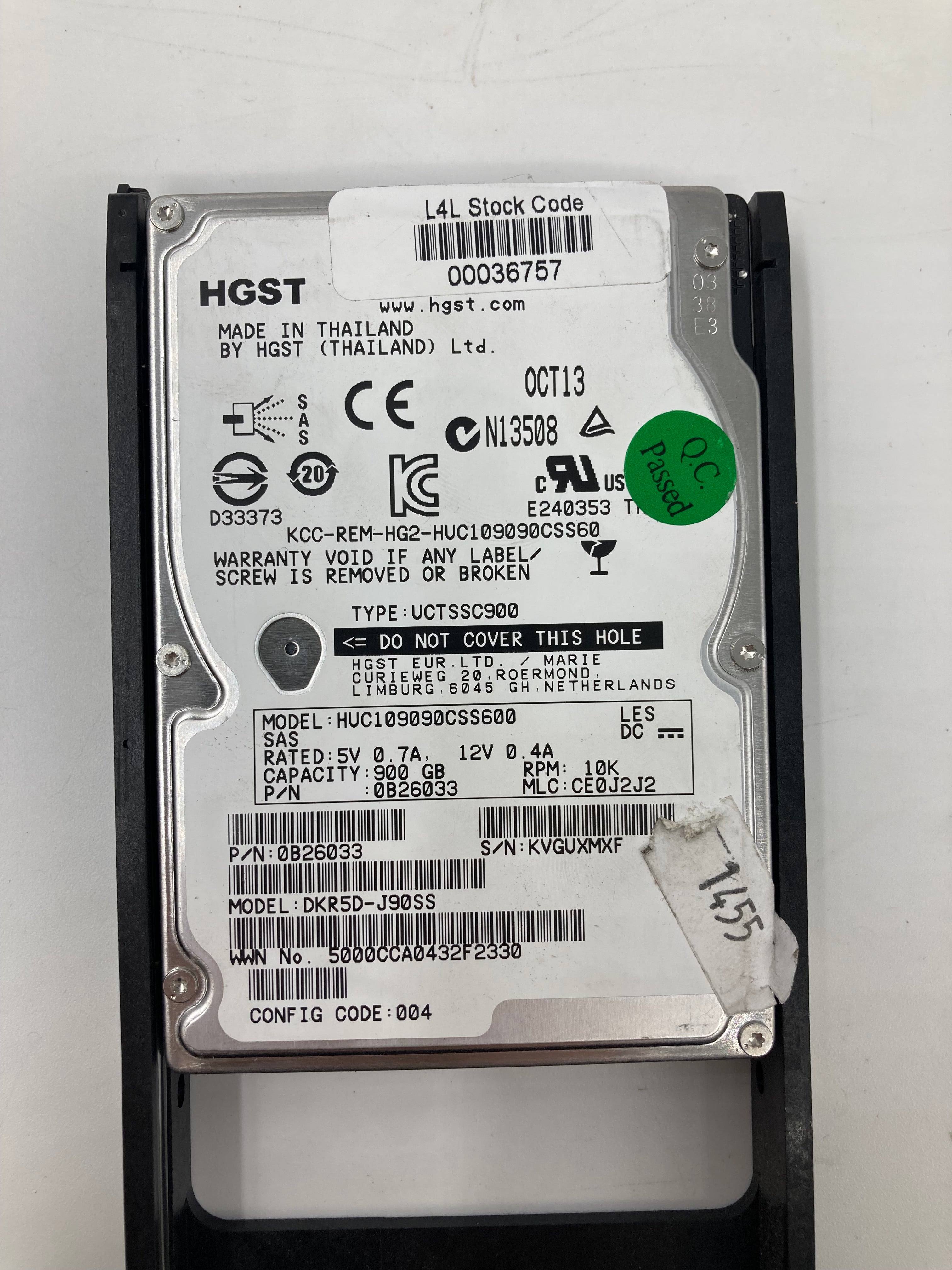 Batch of 52 HGST 2.5" 900GB SAS Hard Disk Drives 10K RPM - Mixed Models