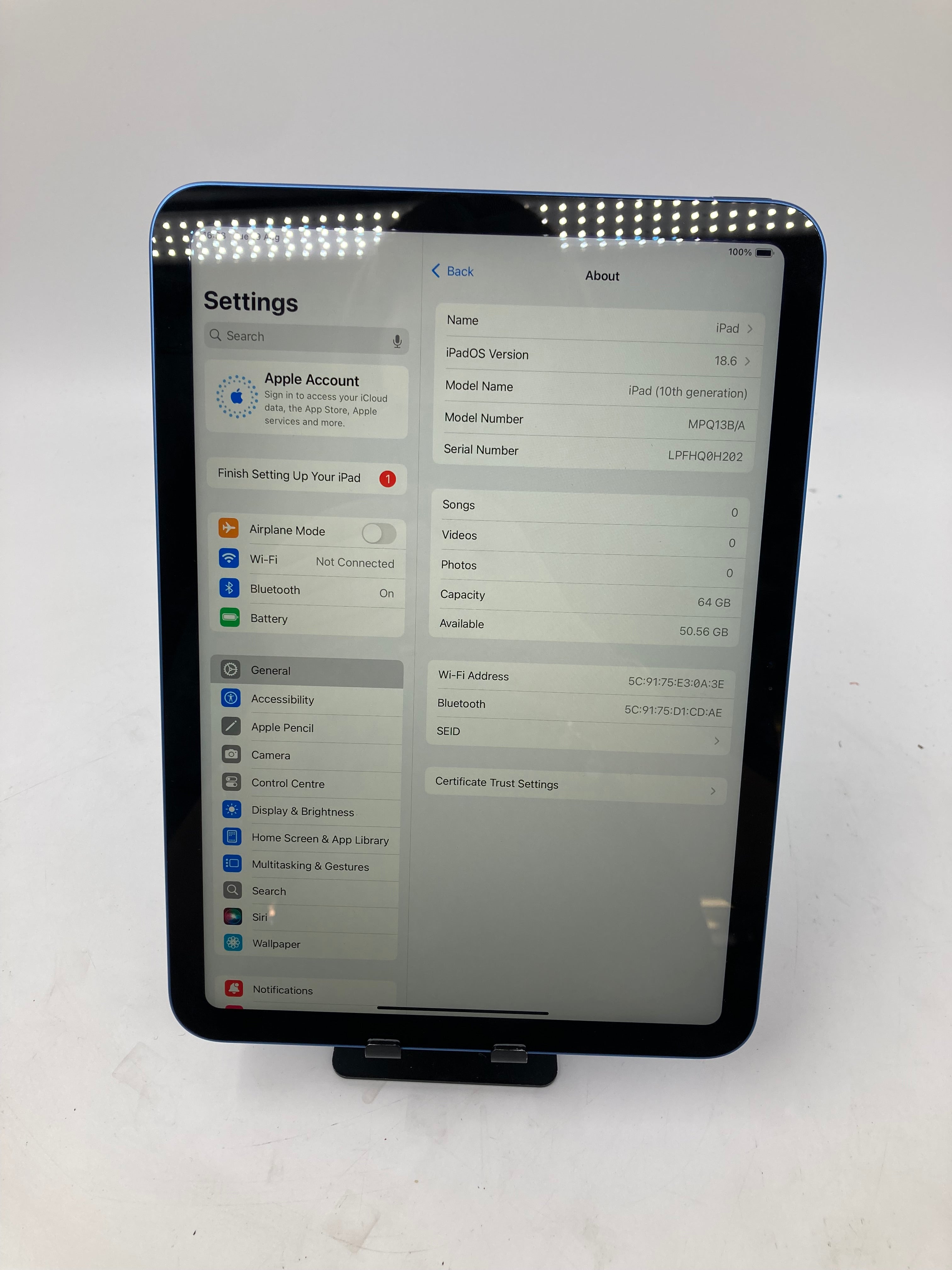 Apple iPad 10th Gen 2022 64GB Blue - Unlocked