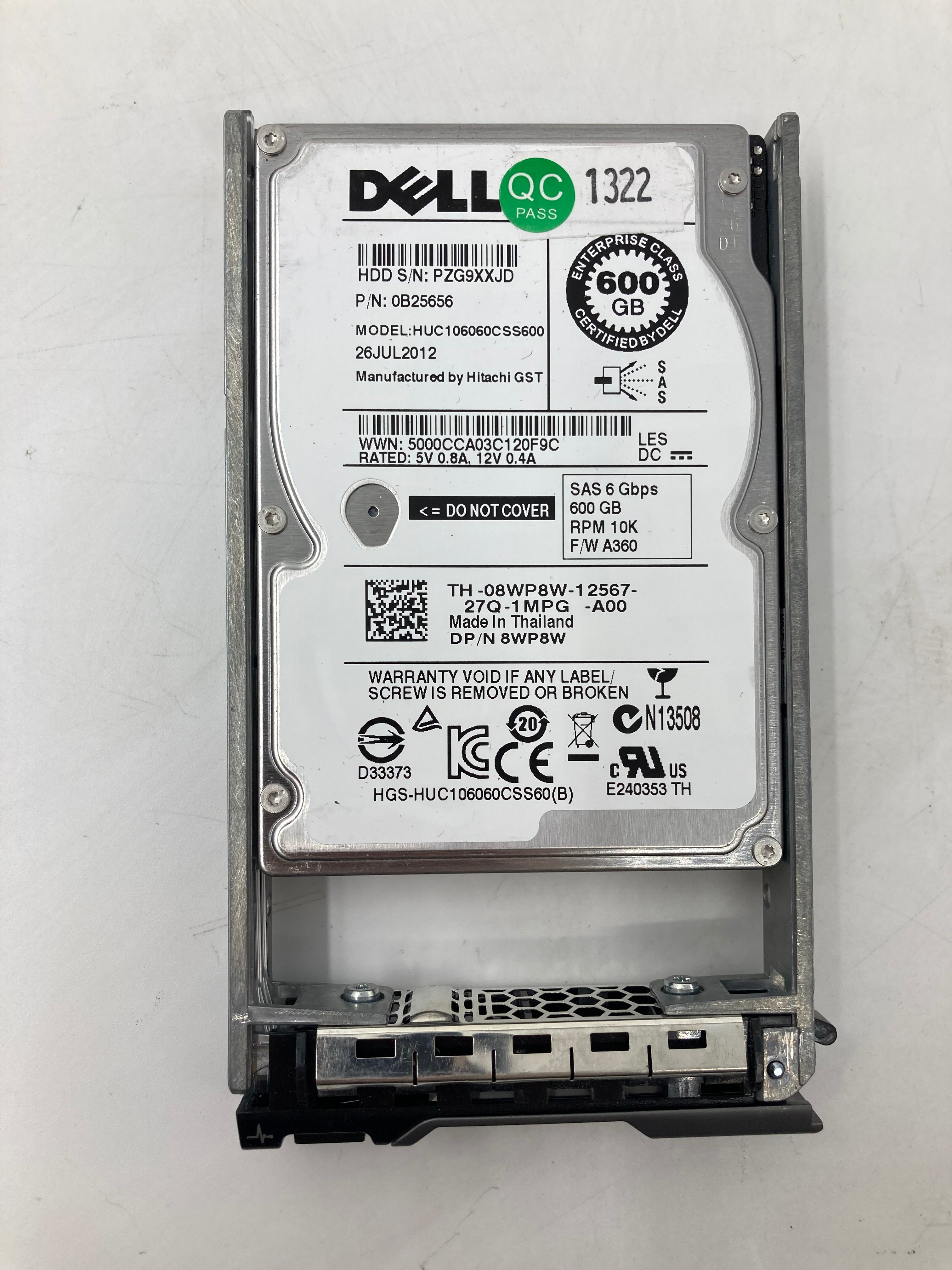 Batch of 9 Dell 2.5" SAS 600GB Hard Disk Drives - Mixed Models