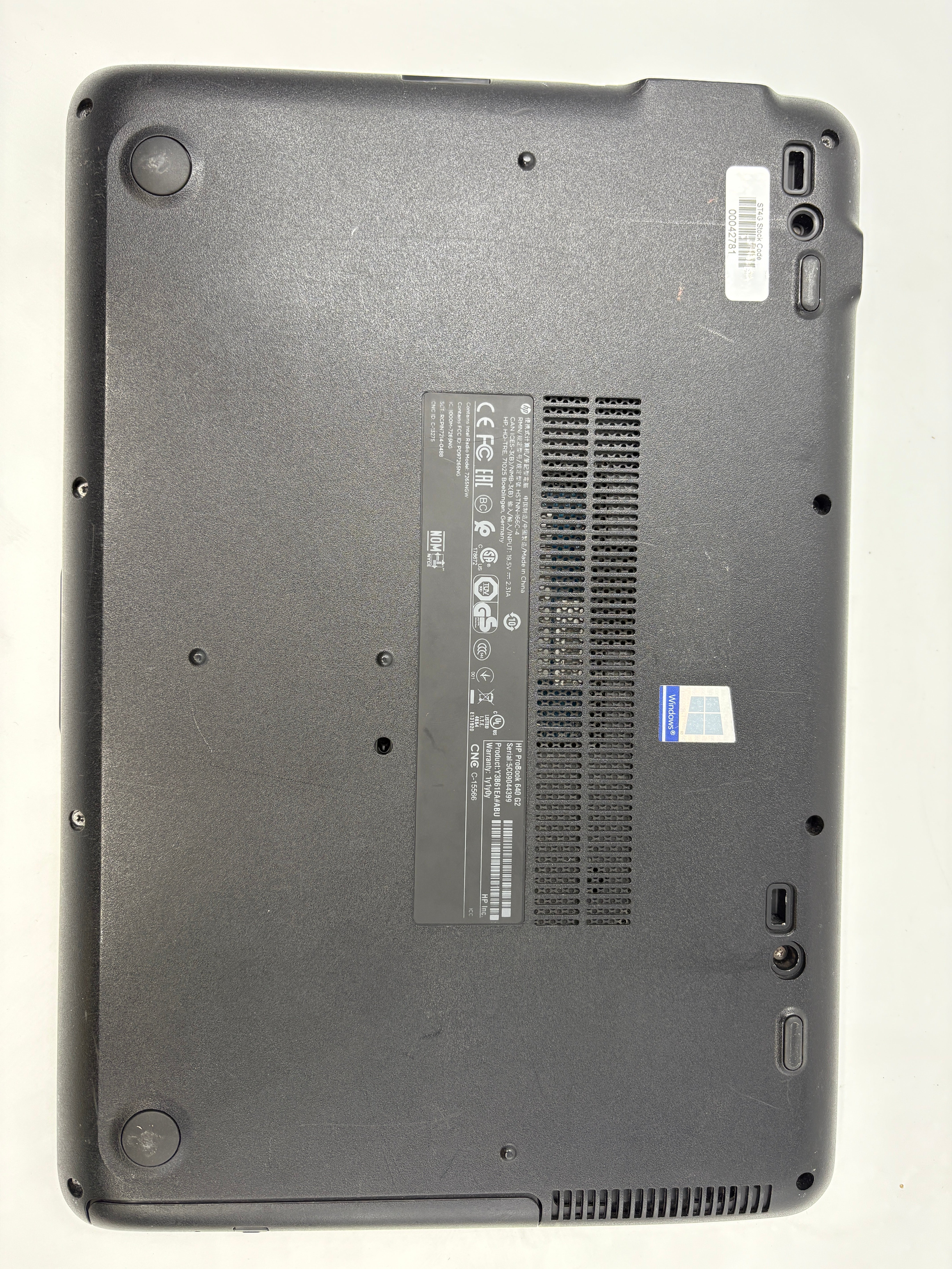 HP ProBook 640 G2 15.6" Screen i5 6th Gen NO RAM NO SSD *Spares*