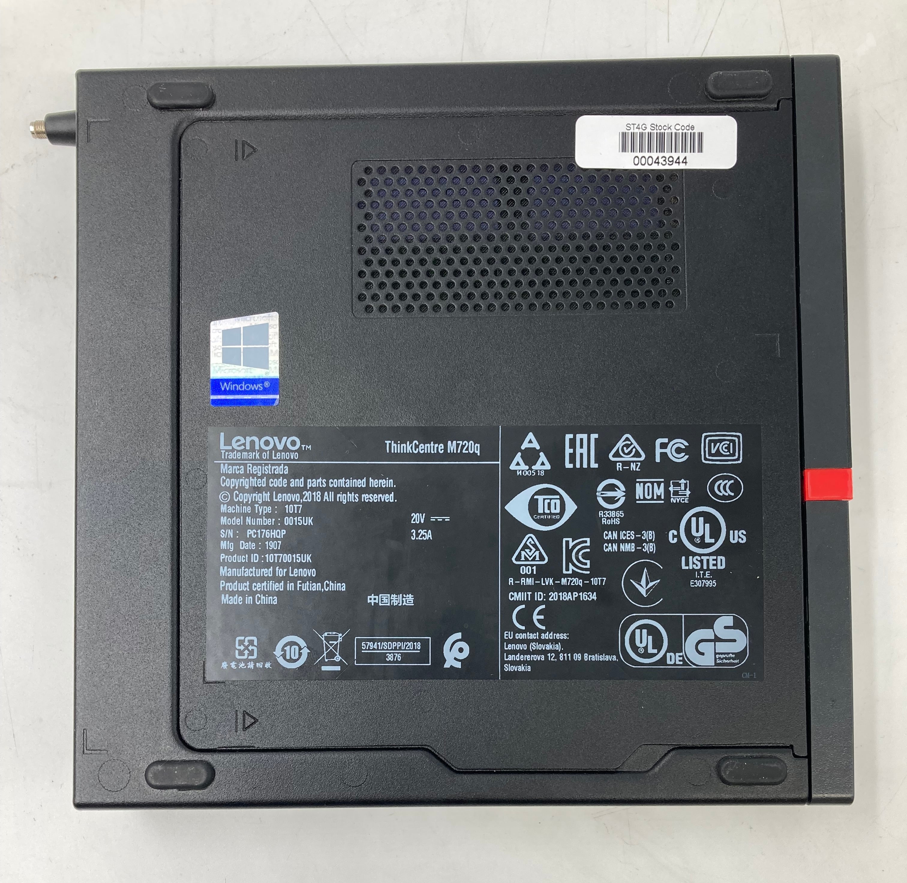 Lenovo Mini Desktop PC ThinkCentre M720Q i3 8th Gen 16GB RAM No SSD No OS Spares