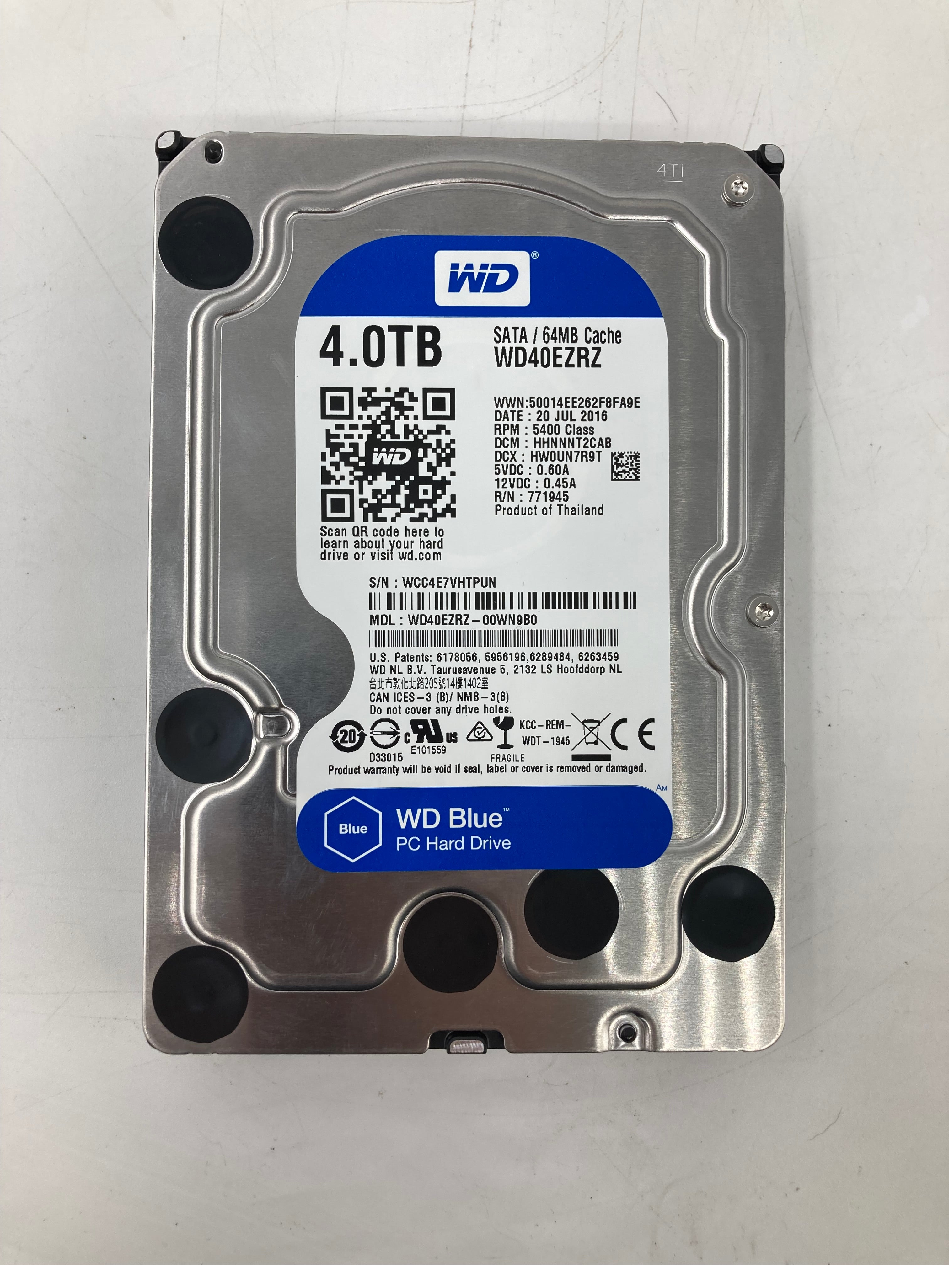 Western Digital 4TB SATA 3.5" Hard Disk Drive 5.4K RPM - #1