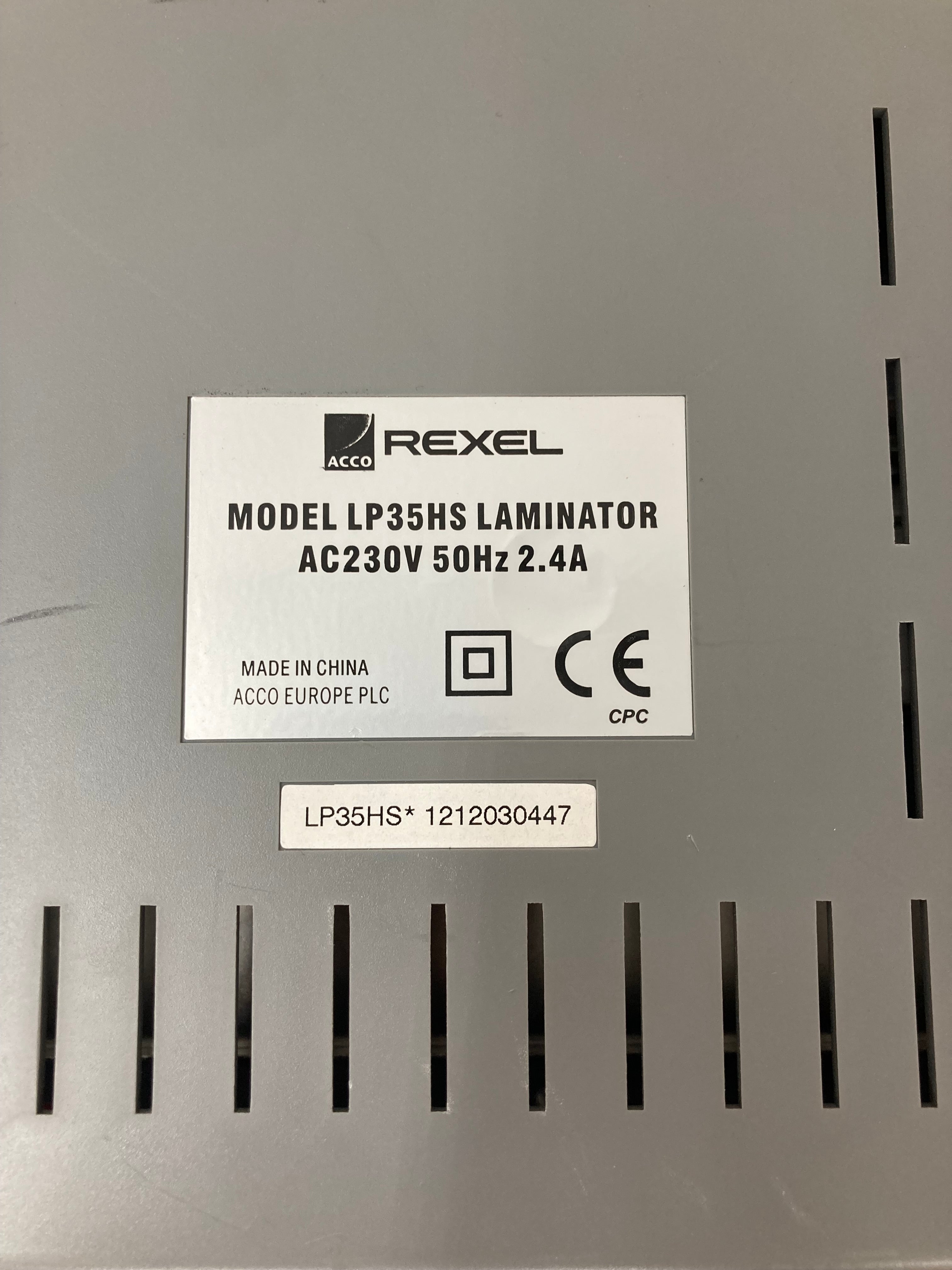 Rexel LP35HS Professional A3-Sized Laminator, Refurbished