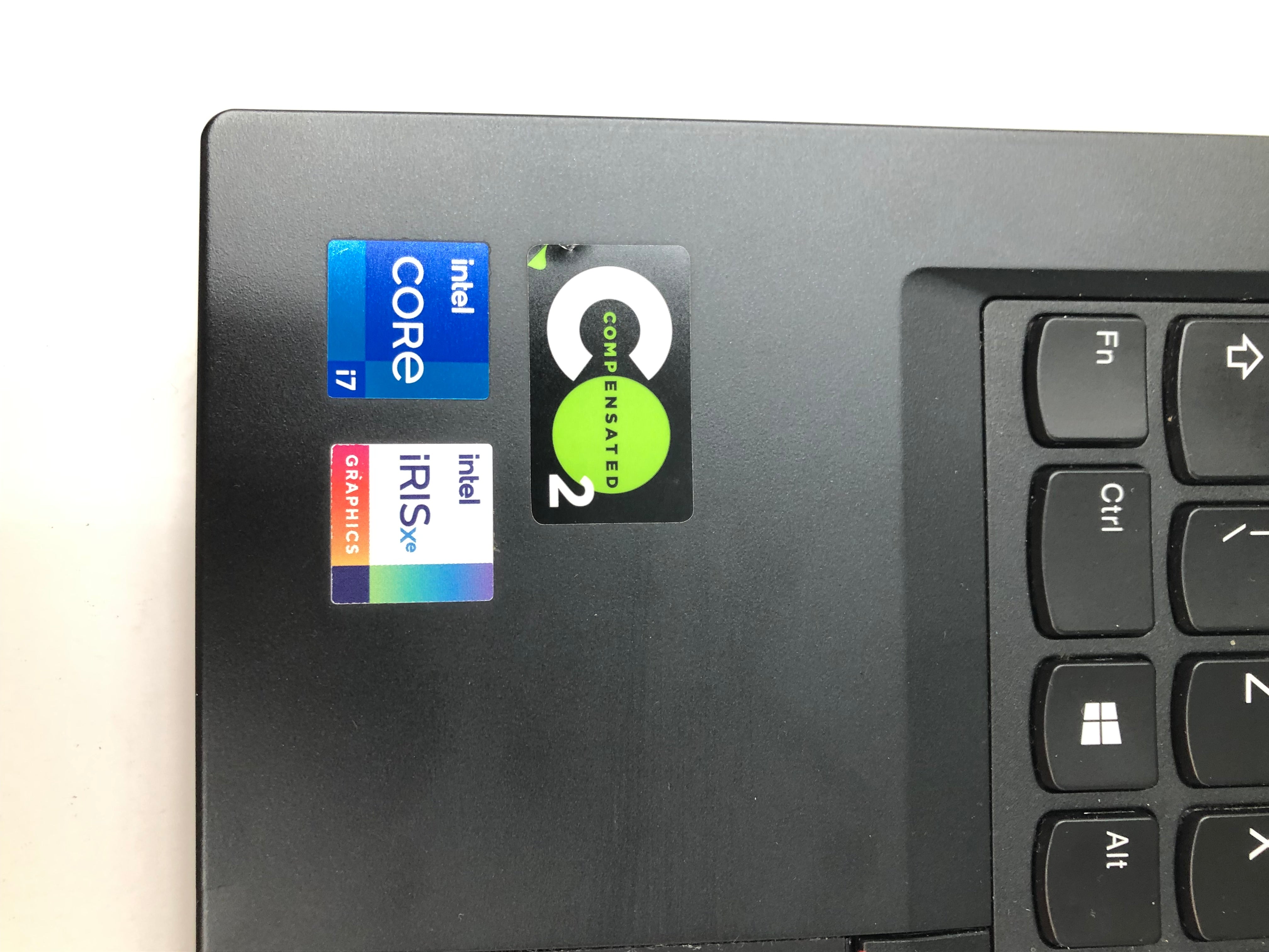 close up of i7 11th gen stick and intel iris graphics stick Lenovo ThinkPad L13 Yoga G2