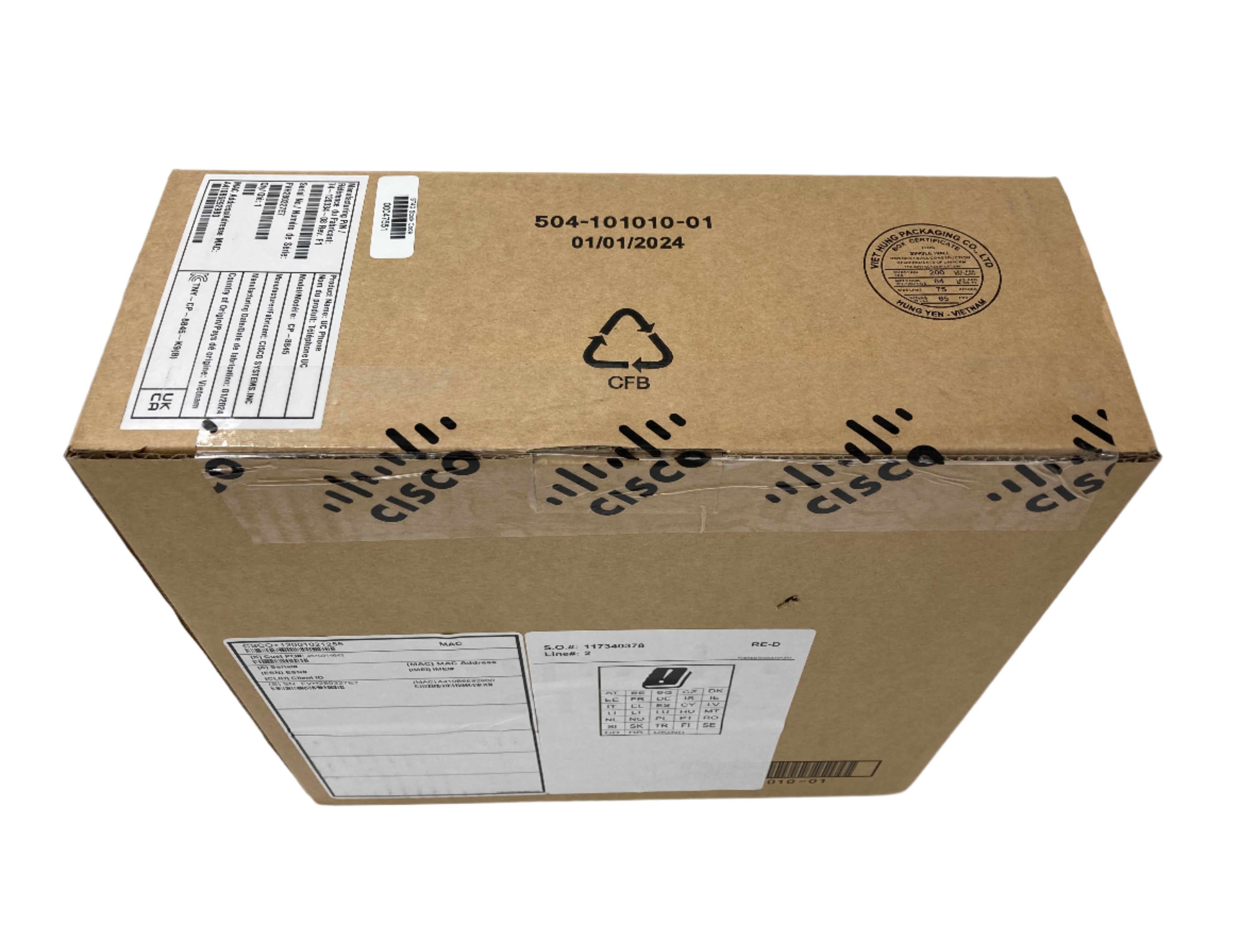 New Unopened Cisco IP VoIP Desk Phone CP-8845-K9