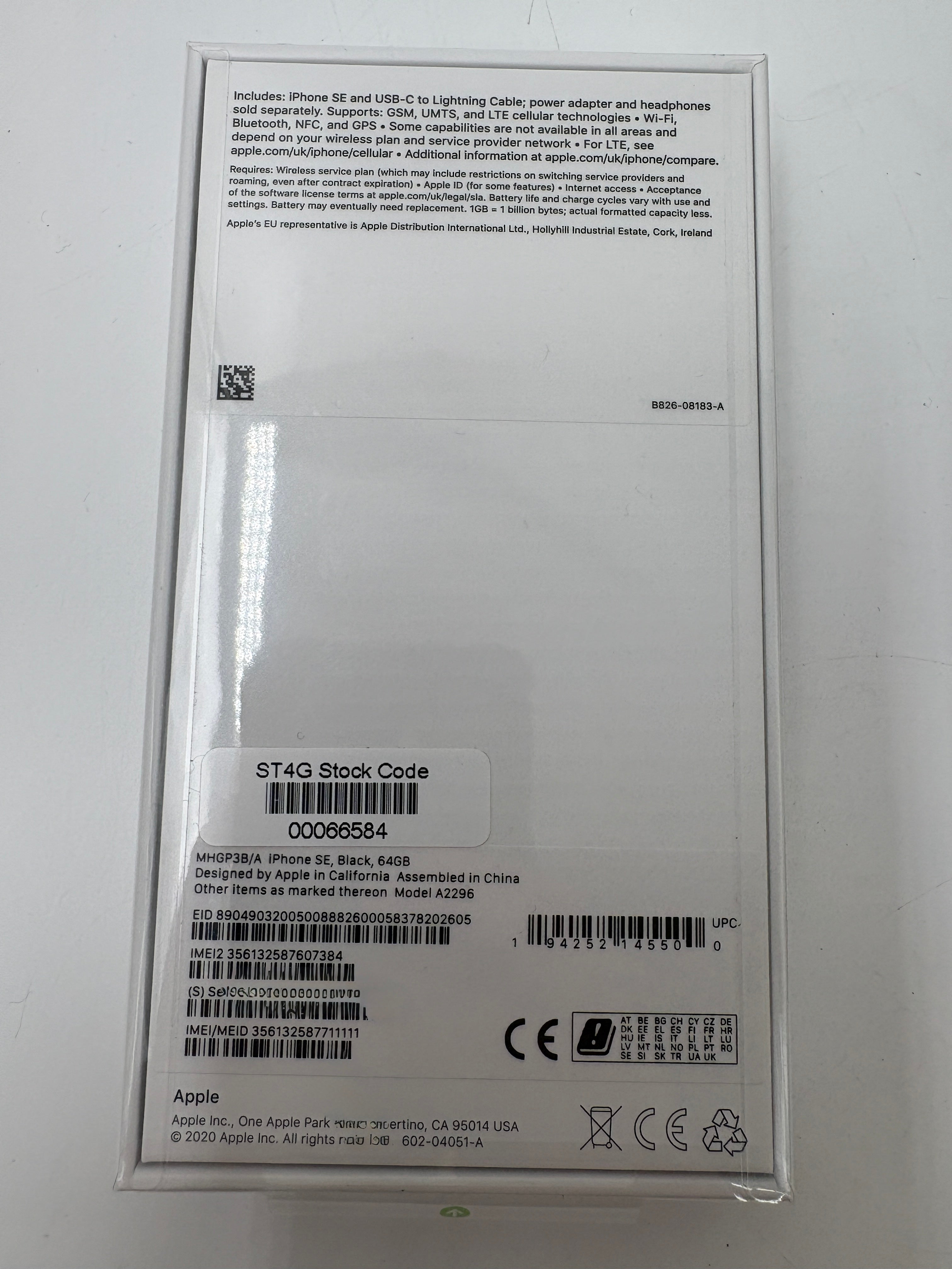 Apple iPhone SE 2nd Gen (2020) – 64GB Black | New Sealed | Unlocked