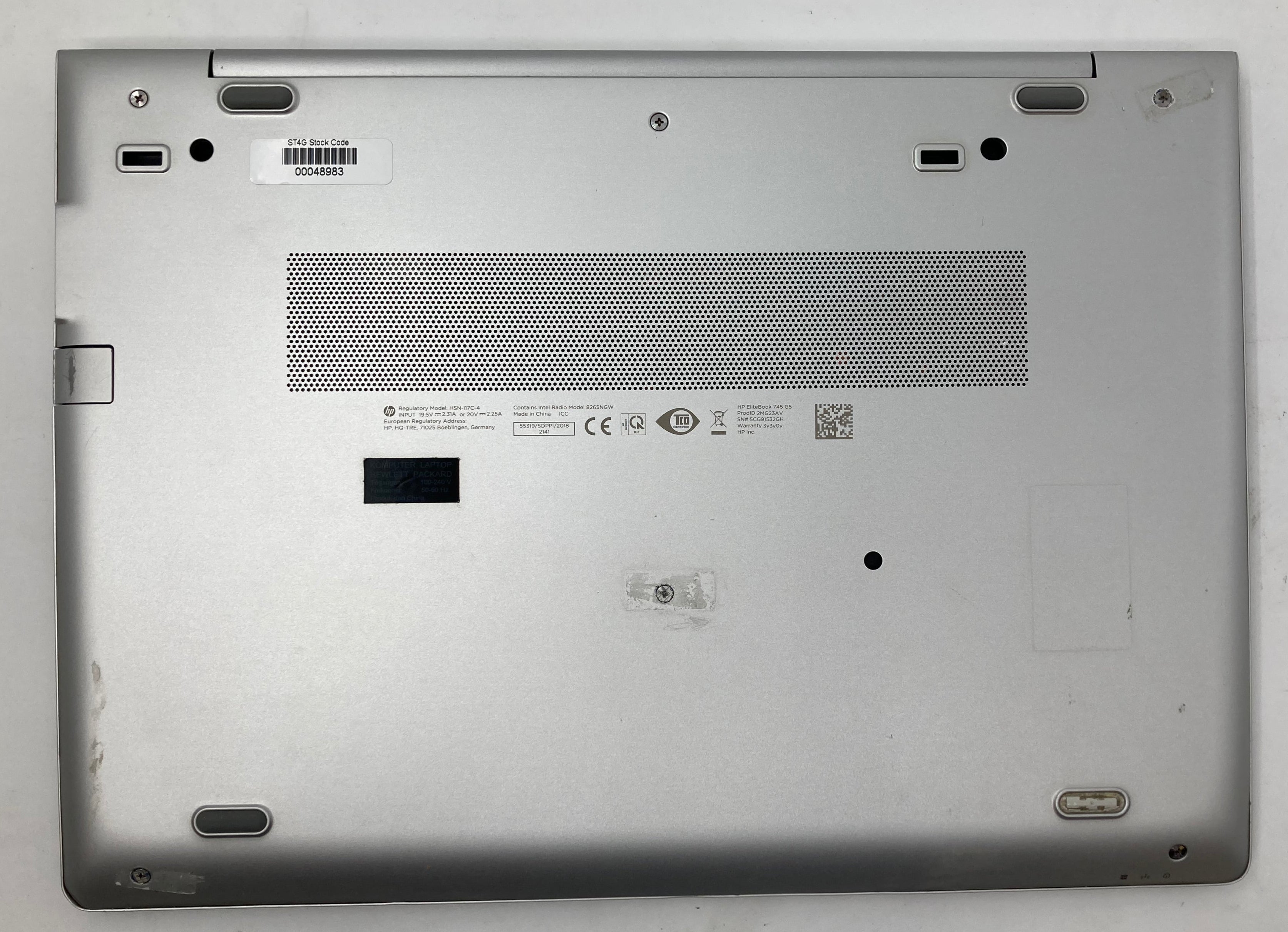 HP EliteBook 745 G5 14" AMD Ryzen 5 Pro 2500U 8GB RAM 256GB SSD W11