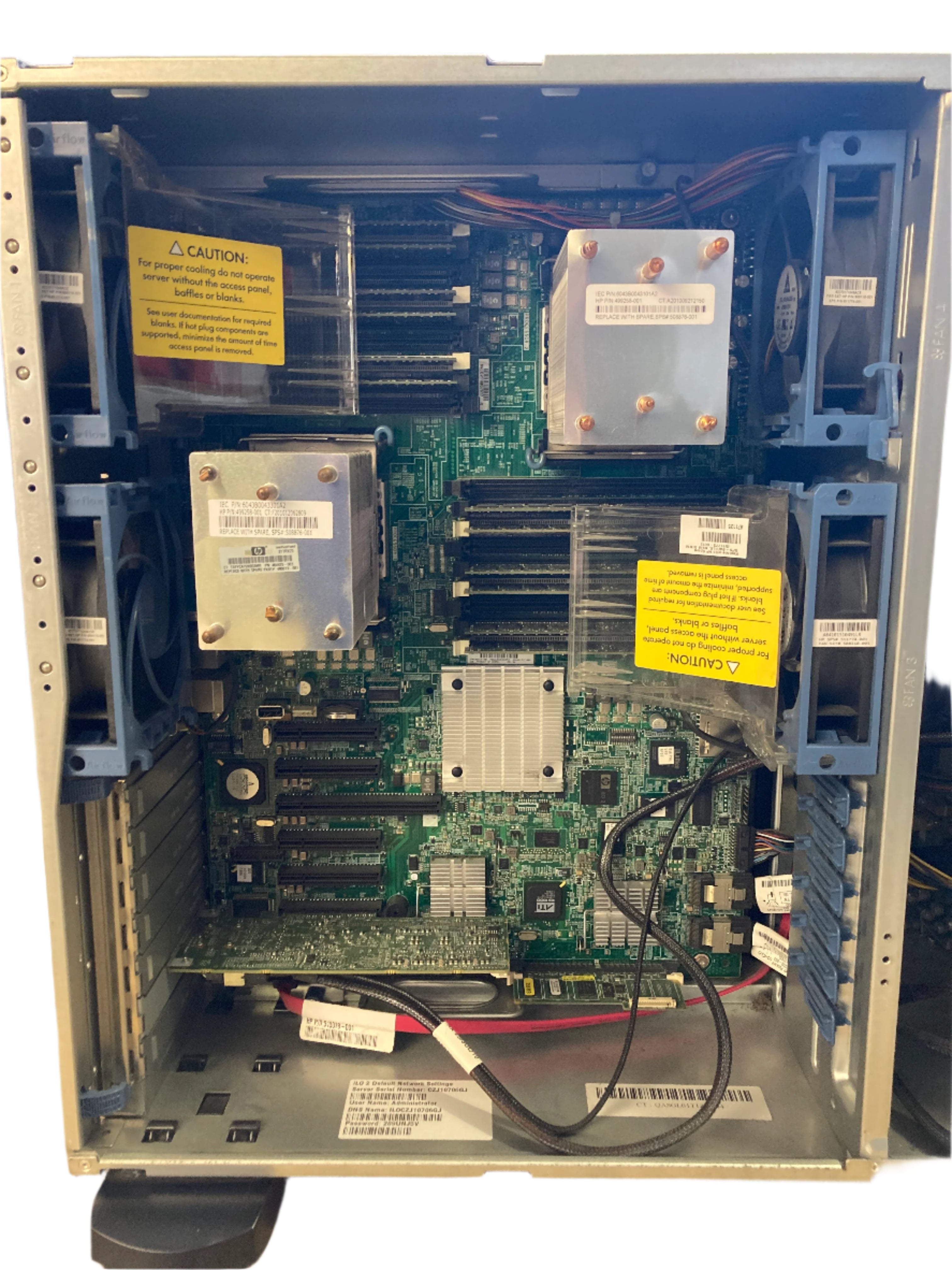 HP Proliant ML350 G6 2x Intel Xeon E5520 2.27GHz 36GB DDR3 RAM No HDD