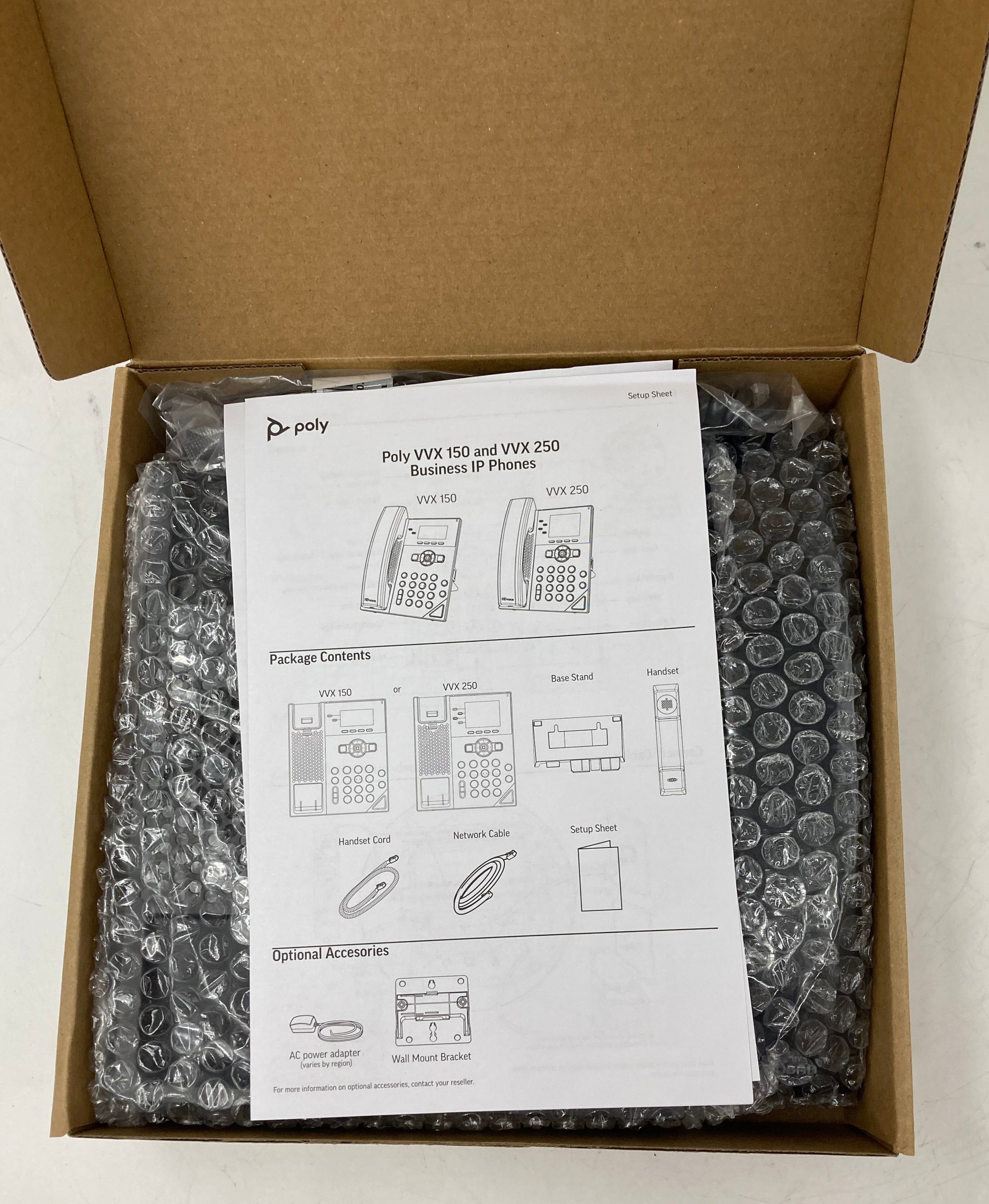 Polycom Business IP Desk Phone VVX 250 Batch of 12 New Open Box