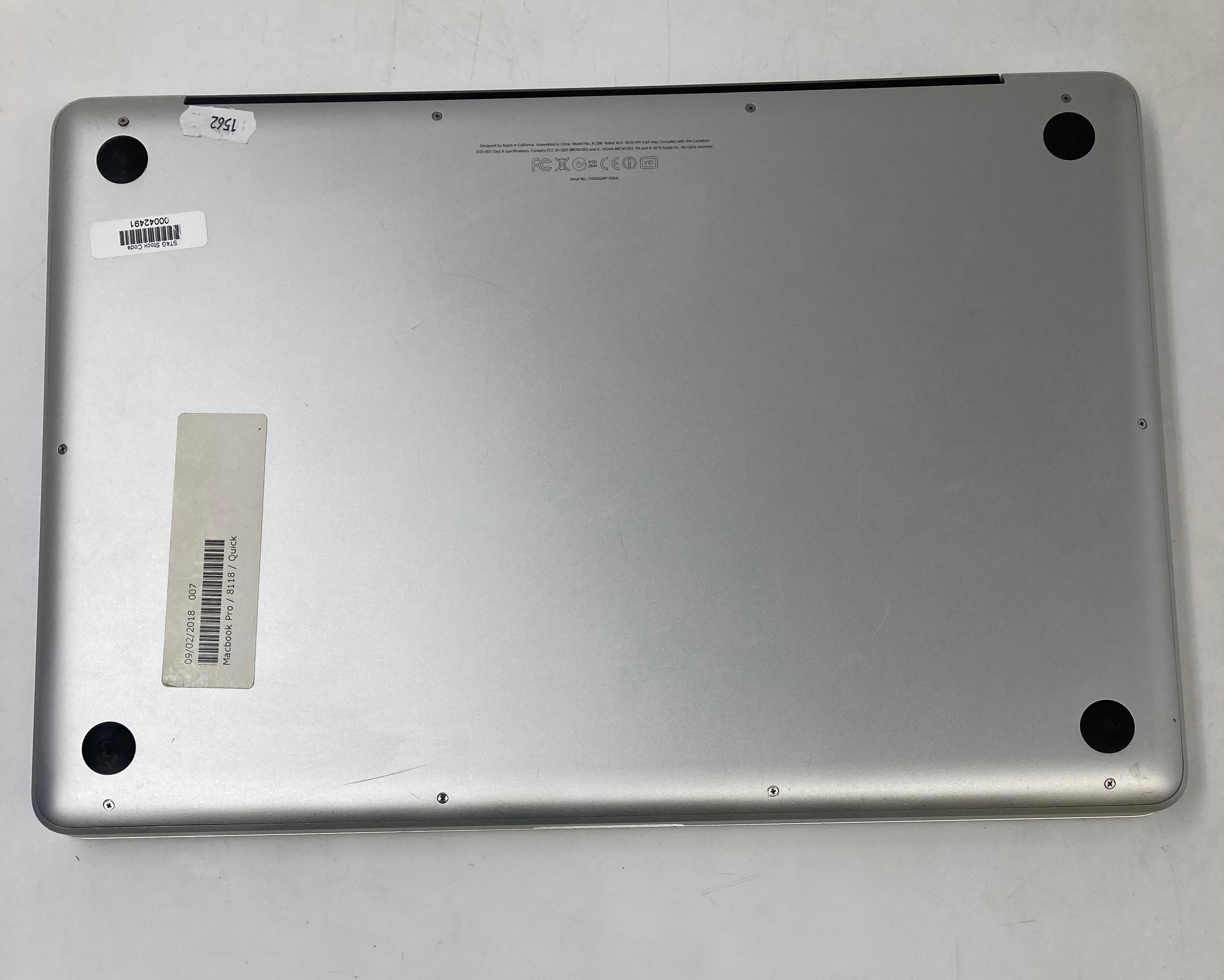 Apple MacBook Pro A1286 15.4" Intel Core i7 4GB RAM 250GB SSD