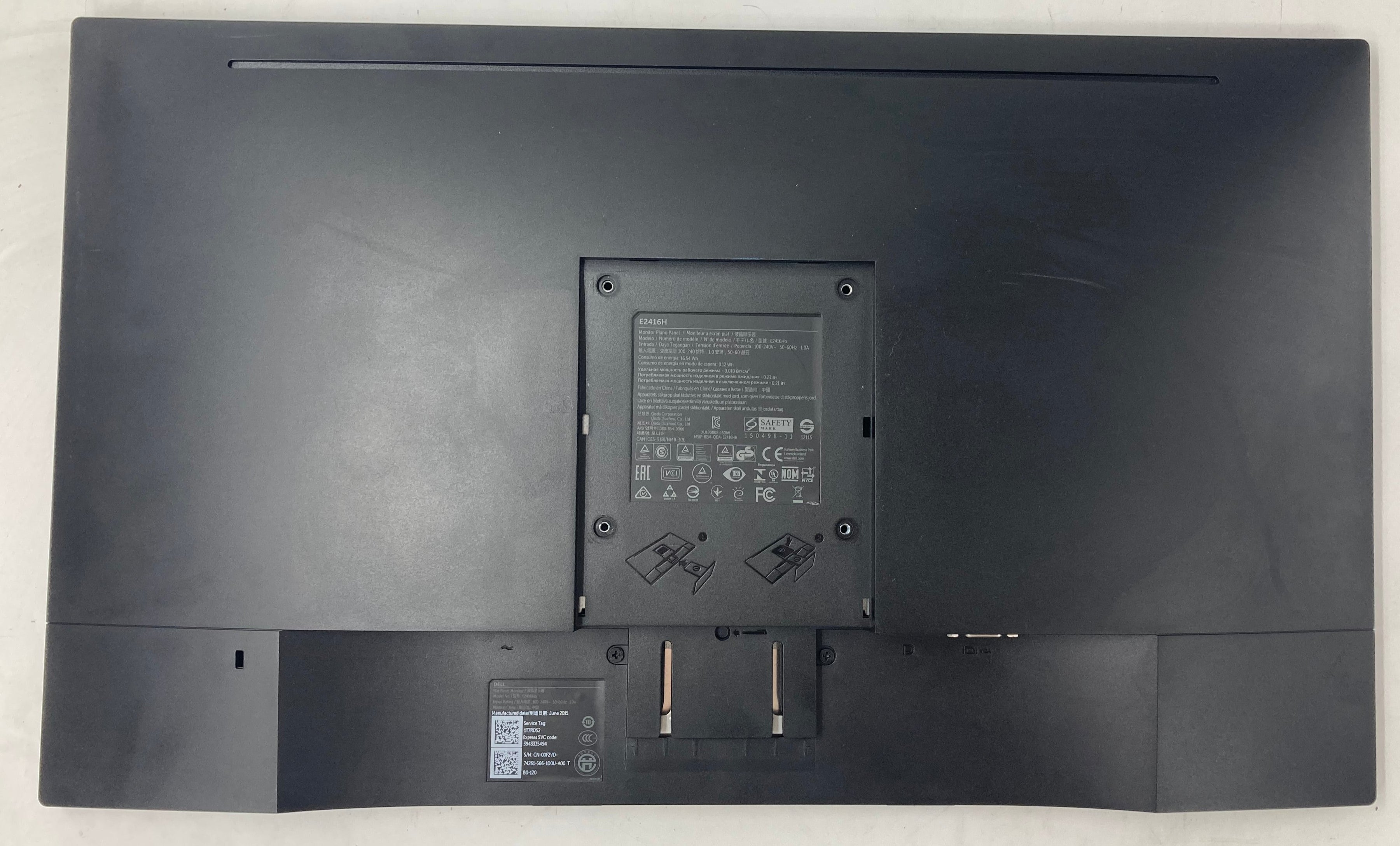 Dell Monitor E2416H 24" LED Screen Without Stand VGA DisplayPort #1