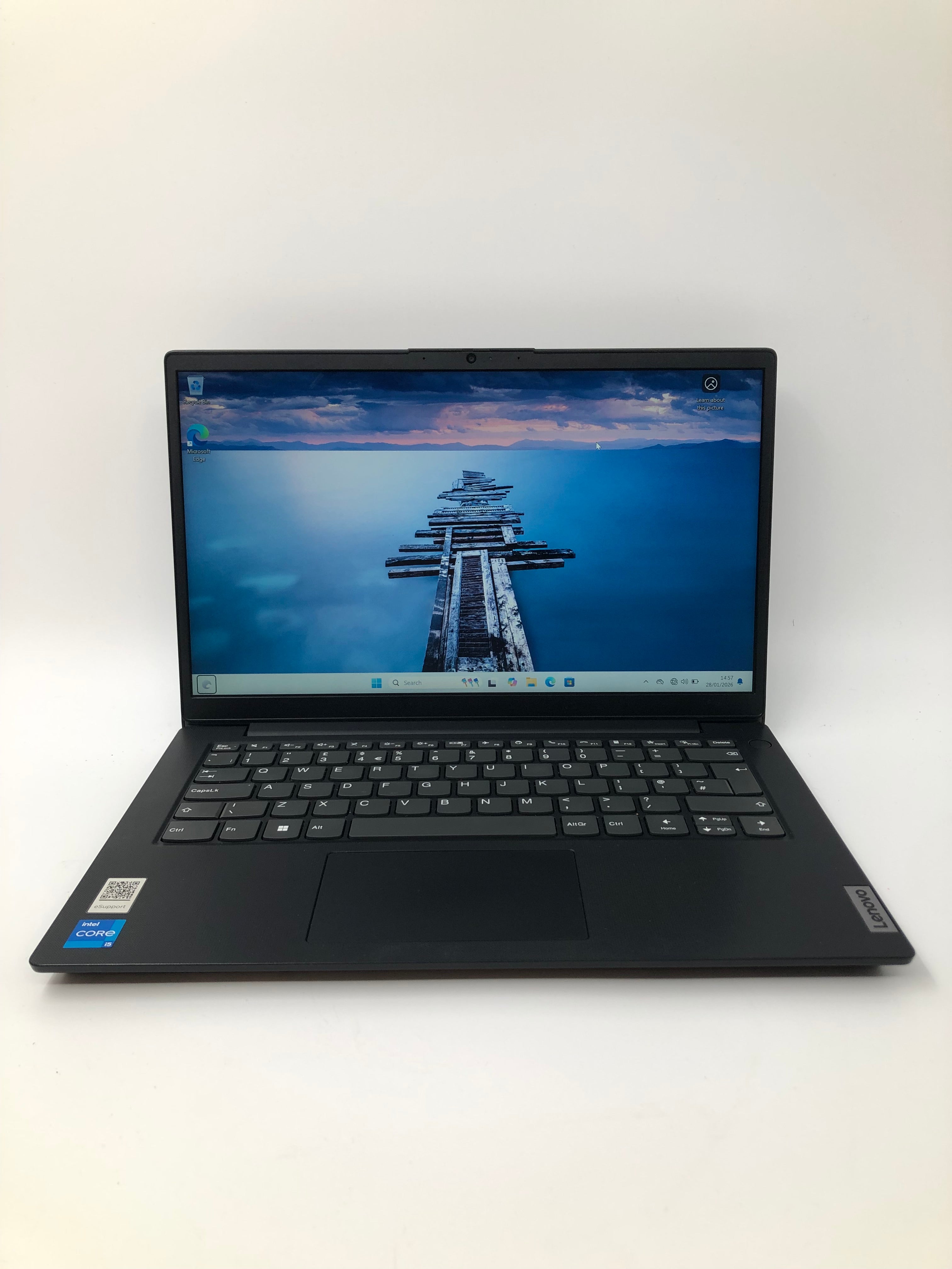 Lenovo V14 G2 ITL front view showing keyboard and 14" screen