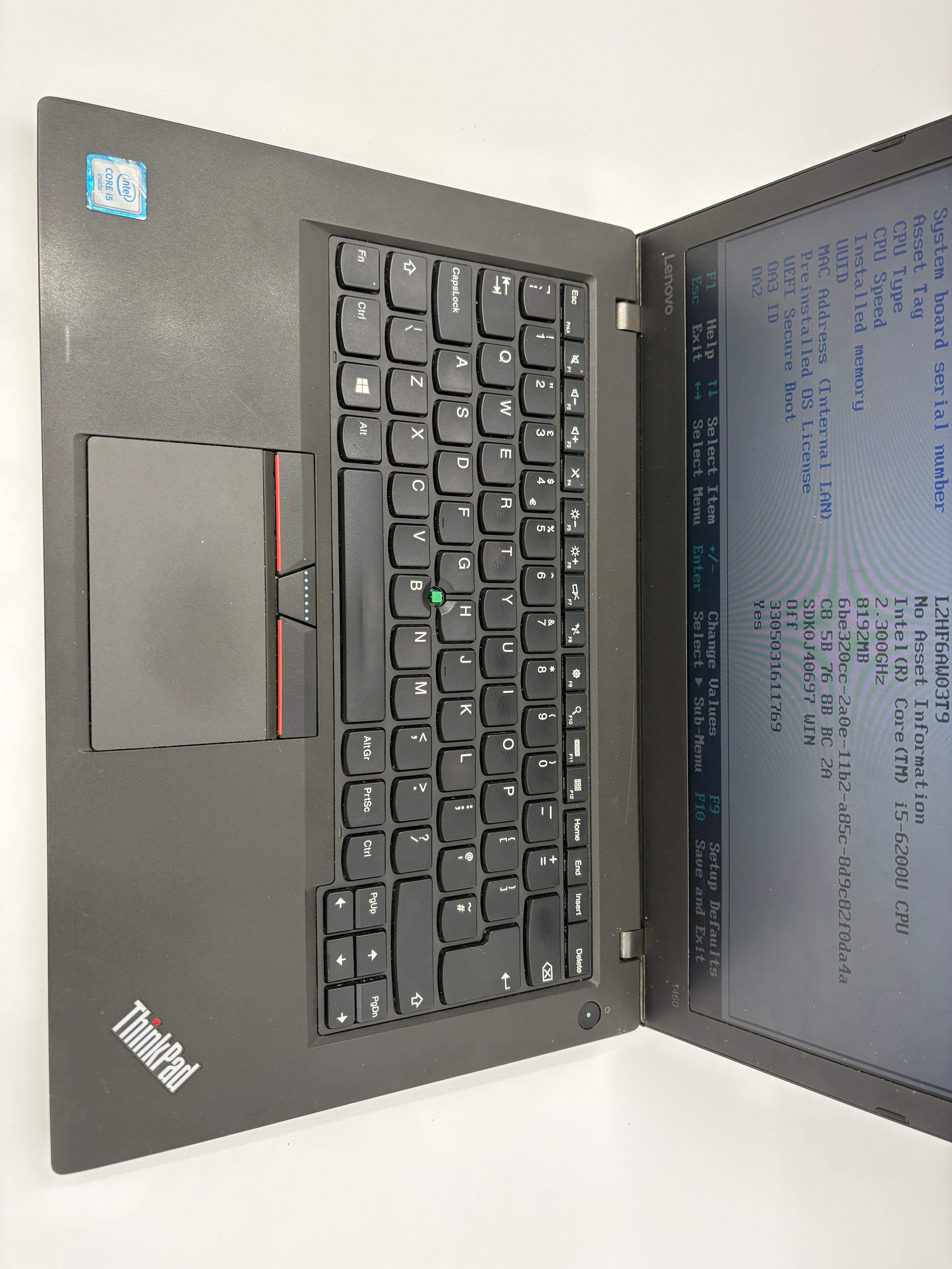 Lenovo Laptop ThinkPad T460 14" Screen 8GB RAM NO SSD NO OS