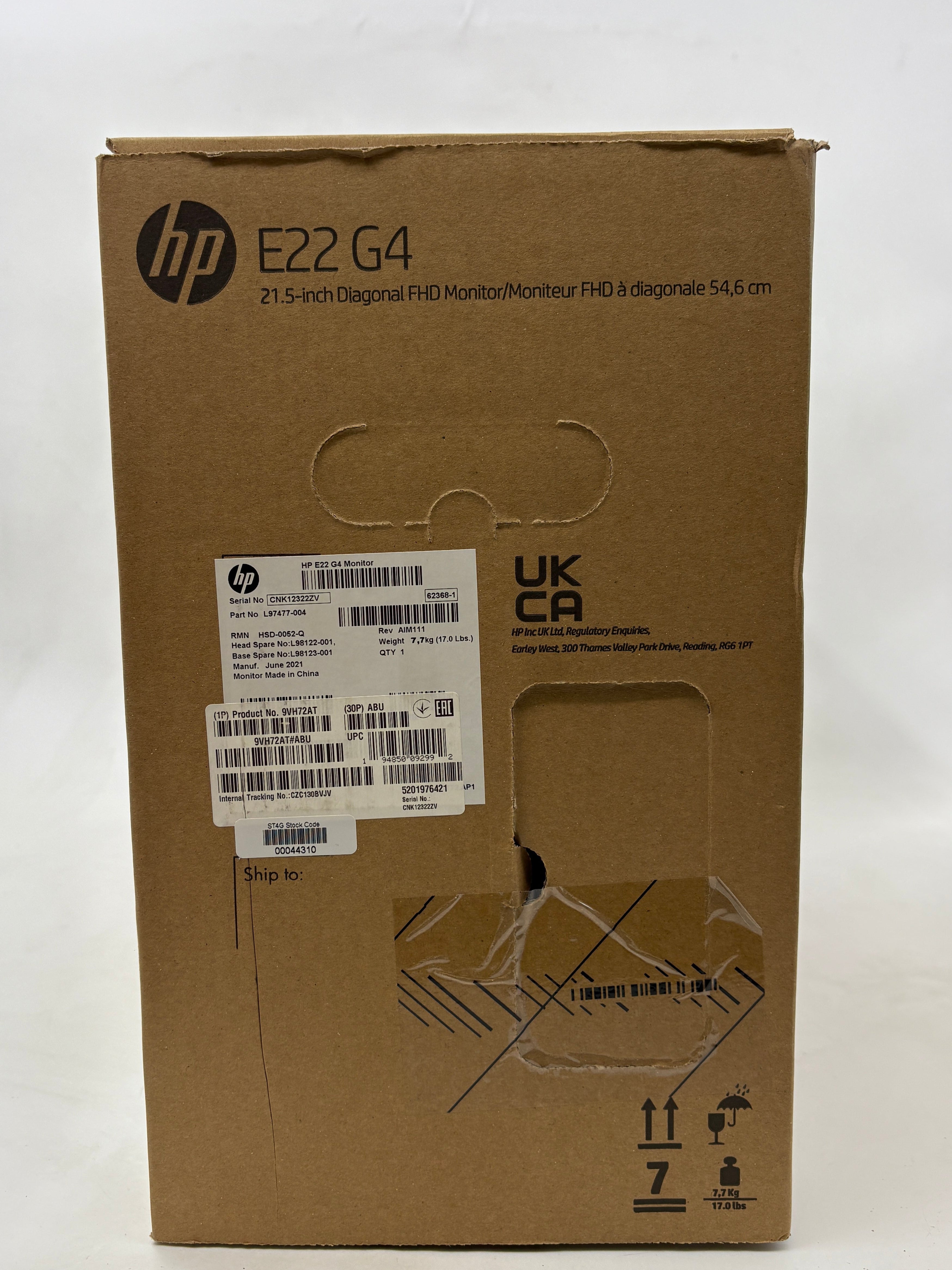HP Monitor E22 G4 22" Screen HDMI VGA DisplayPort FHD 1920 x 1080