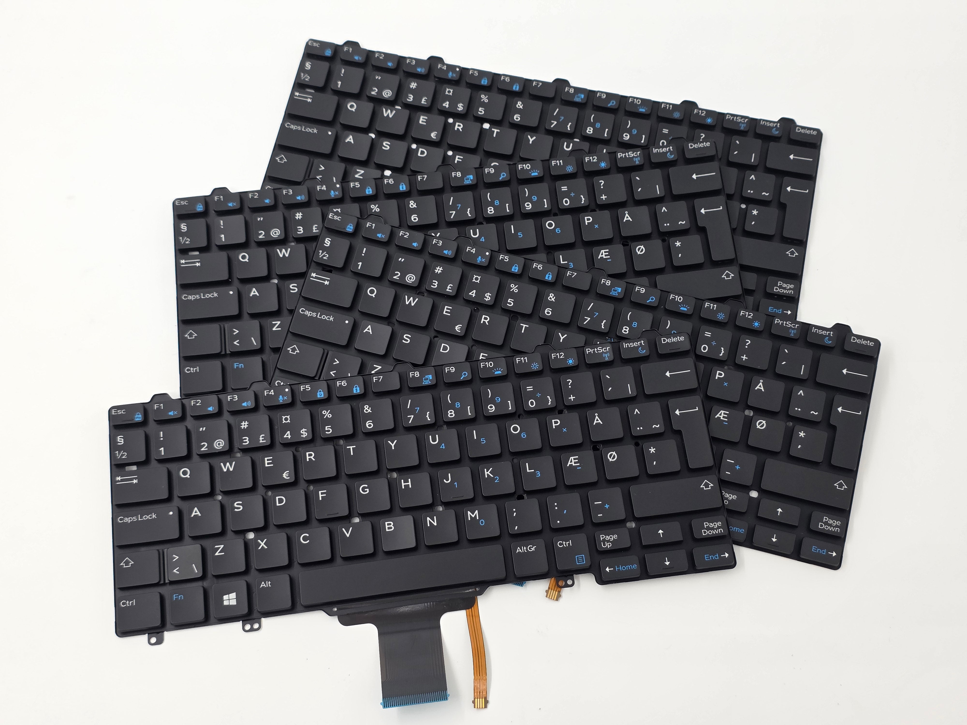 BATCH OF 4 Dell Latitude E5270 E7270 DK Danish Keyboard QWERTY 09897K