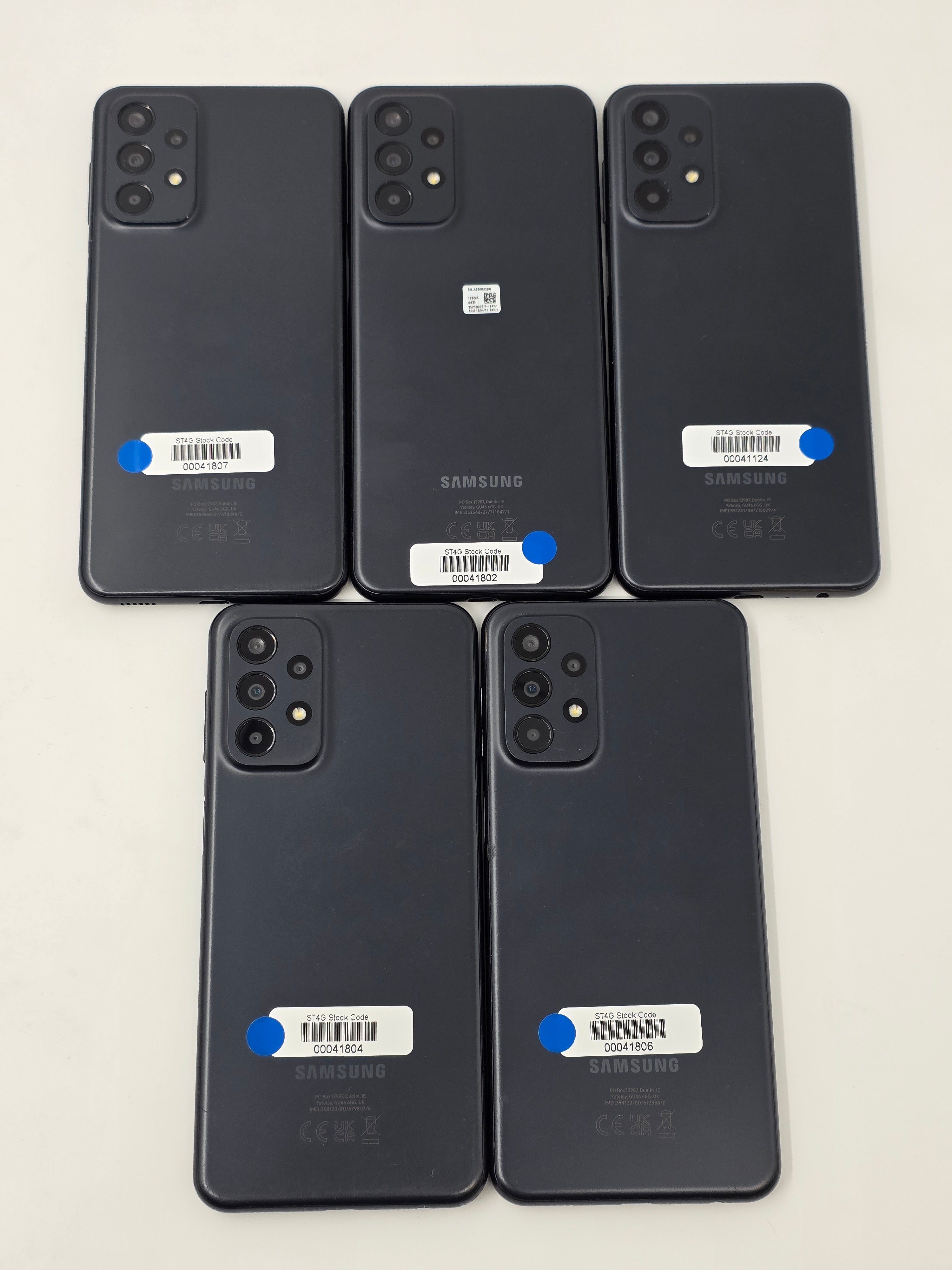 BATCH OF x5 Samsung Galaxy A23 64GB SM-A236B/DSN Black SPARES ONLY