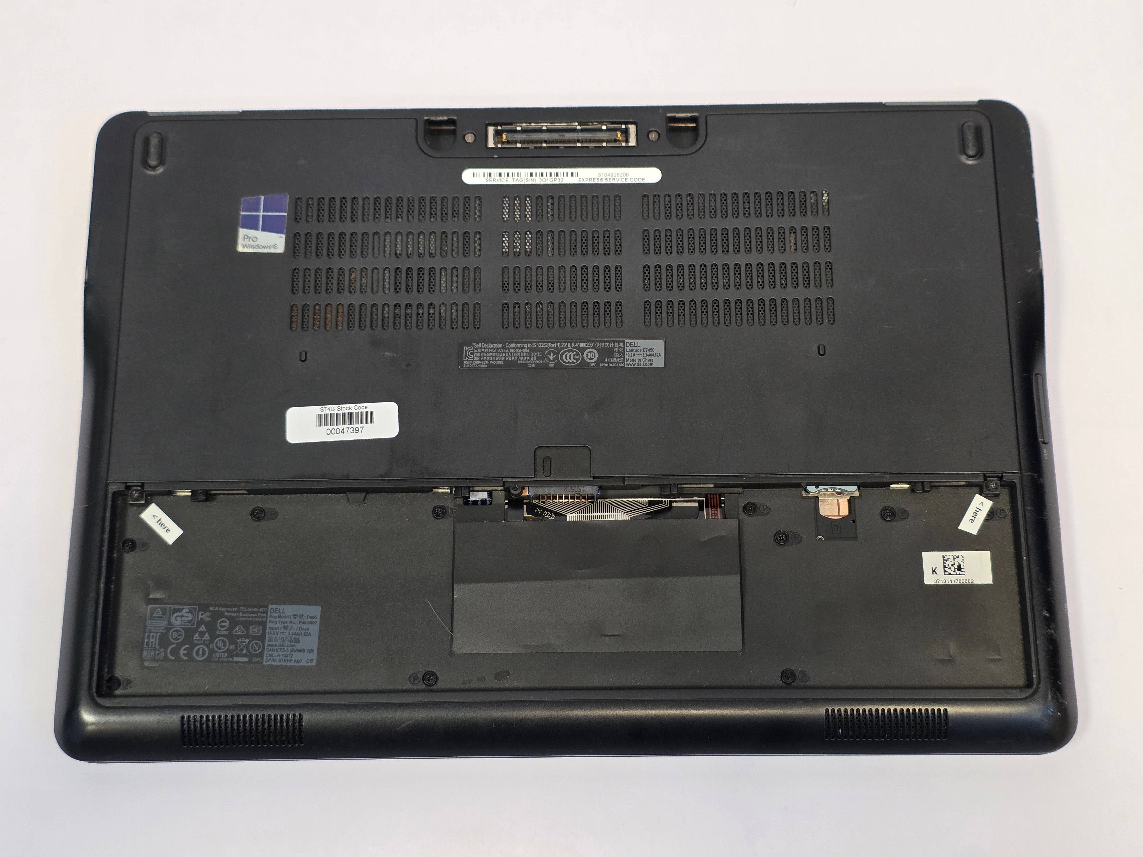 Dell Laptop Latitude E7450 14" i7 5th Gen 8GB RAM No HDD No OS