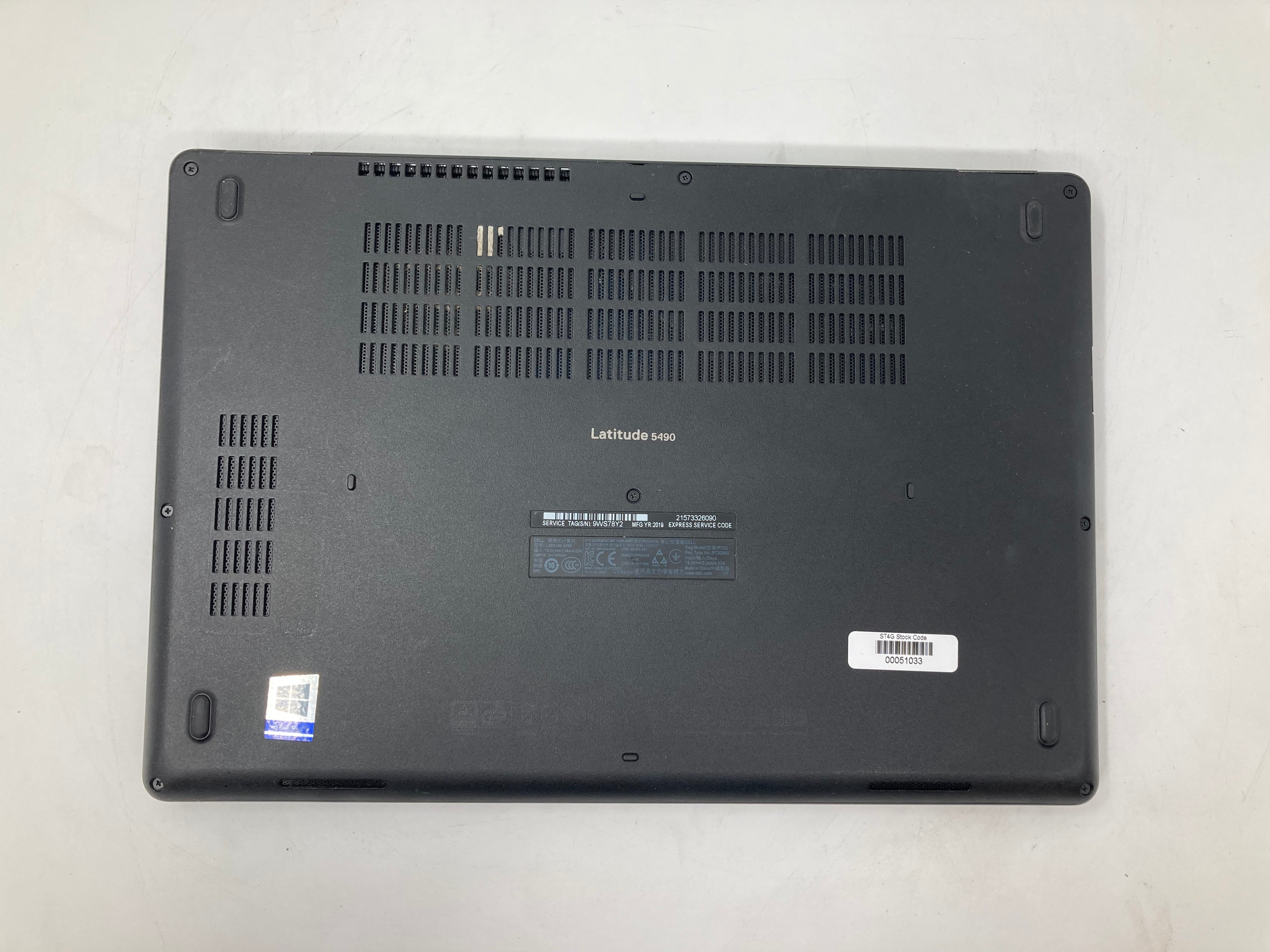 Dell Laptop Latitude 5490 14" i5 8th Gen 8GB RAM 256GB SSD No OS