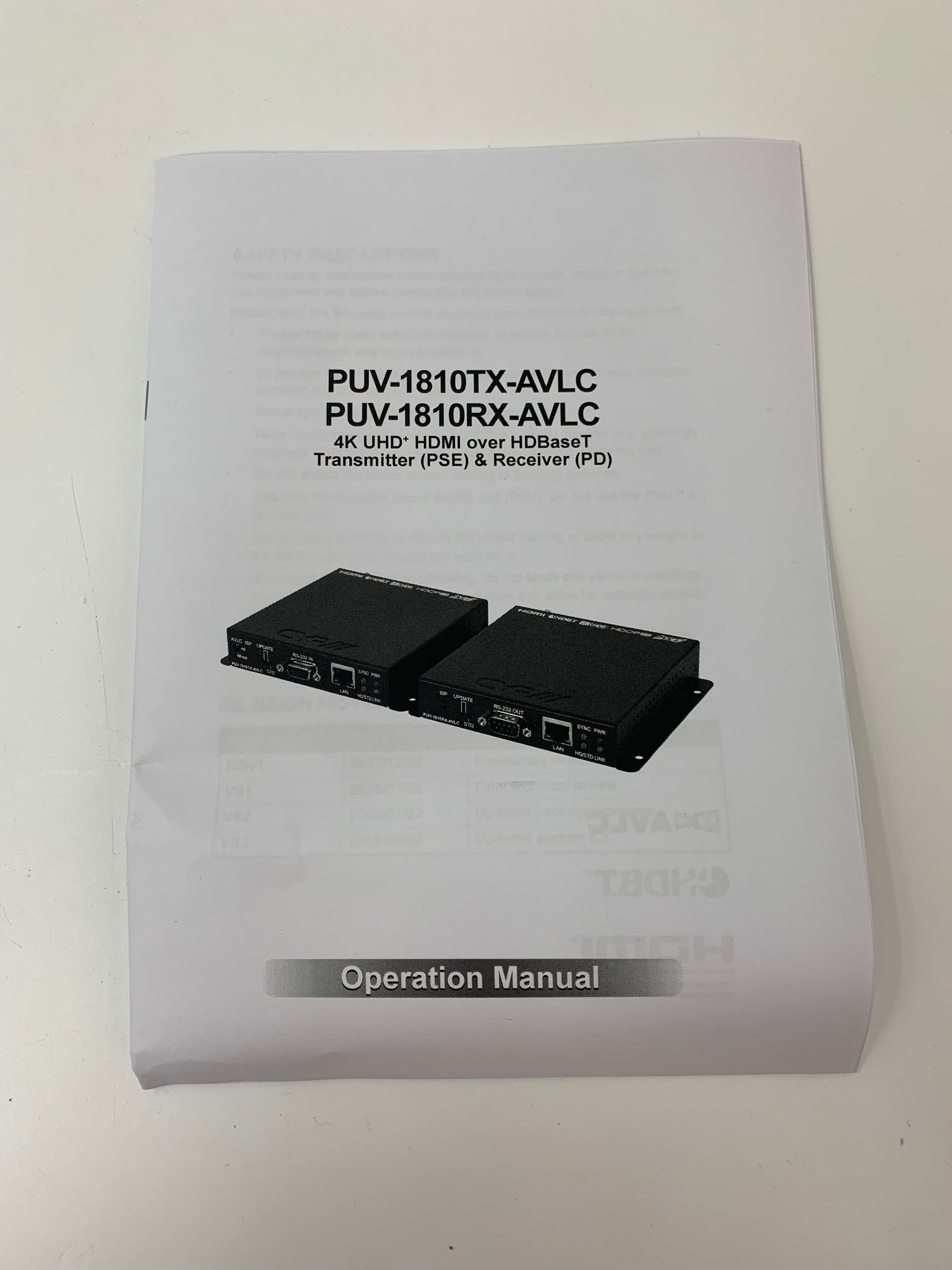 CYP PUV-1810RX-AVLC HDBaseT 4K AV Receiver HDR Audio Video Extender Cat6/7