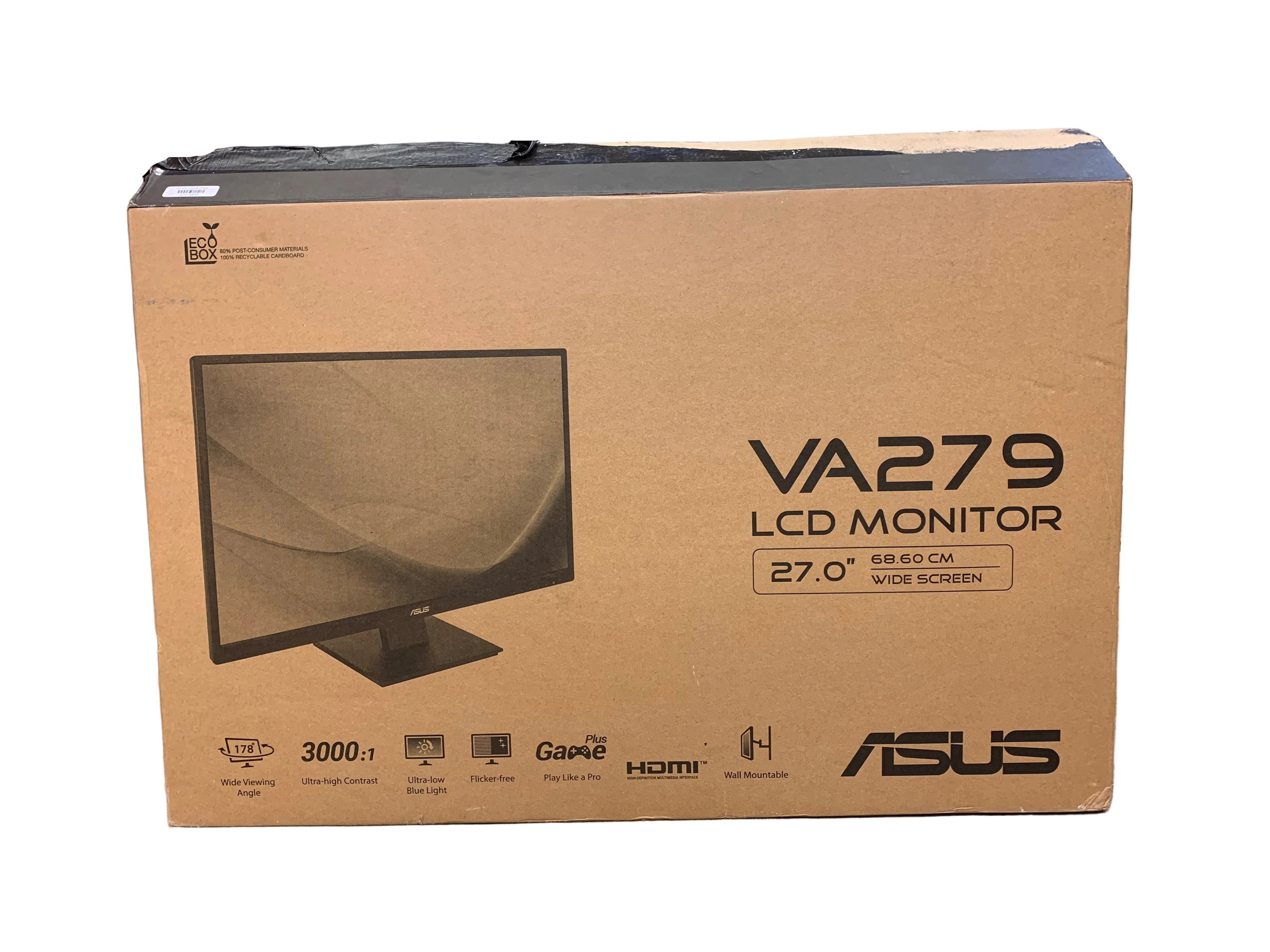 Asus VA279HAE Flat Monitor | 27" FHD | 60Hz Refresh Rate | VGA, HDMI, AUX