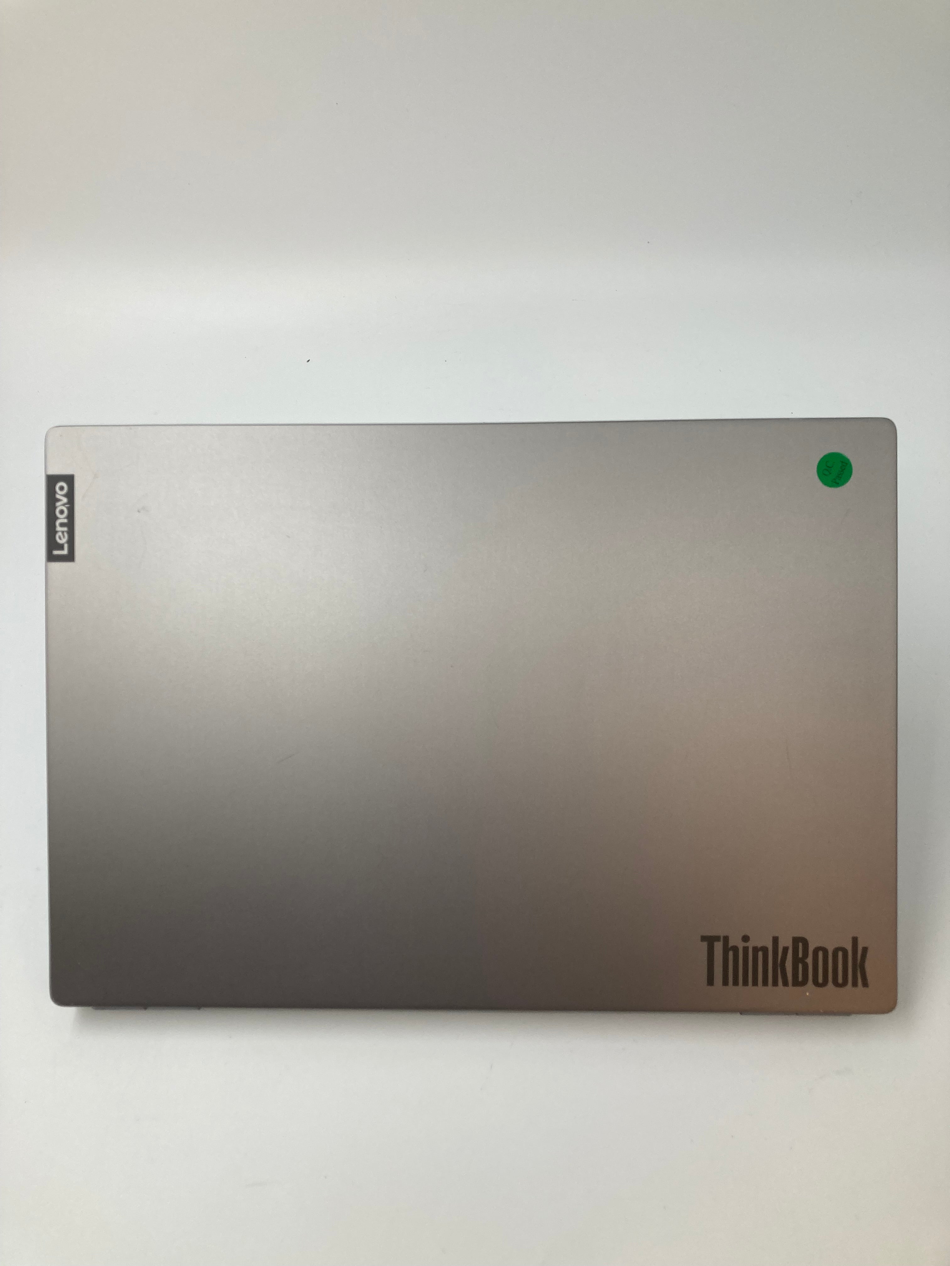 Lenovo ThinkBook 13S-IWL top view showing logo
