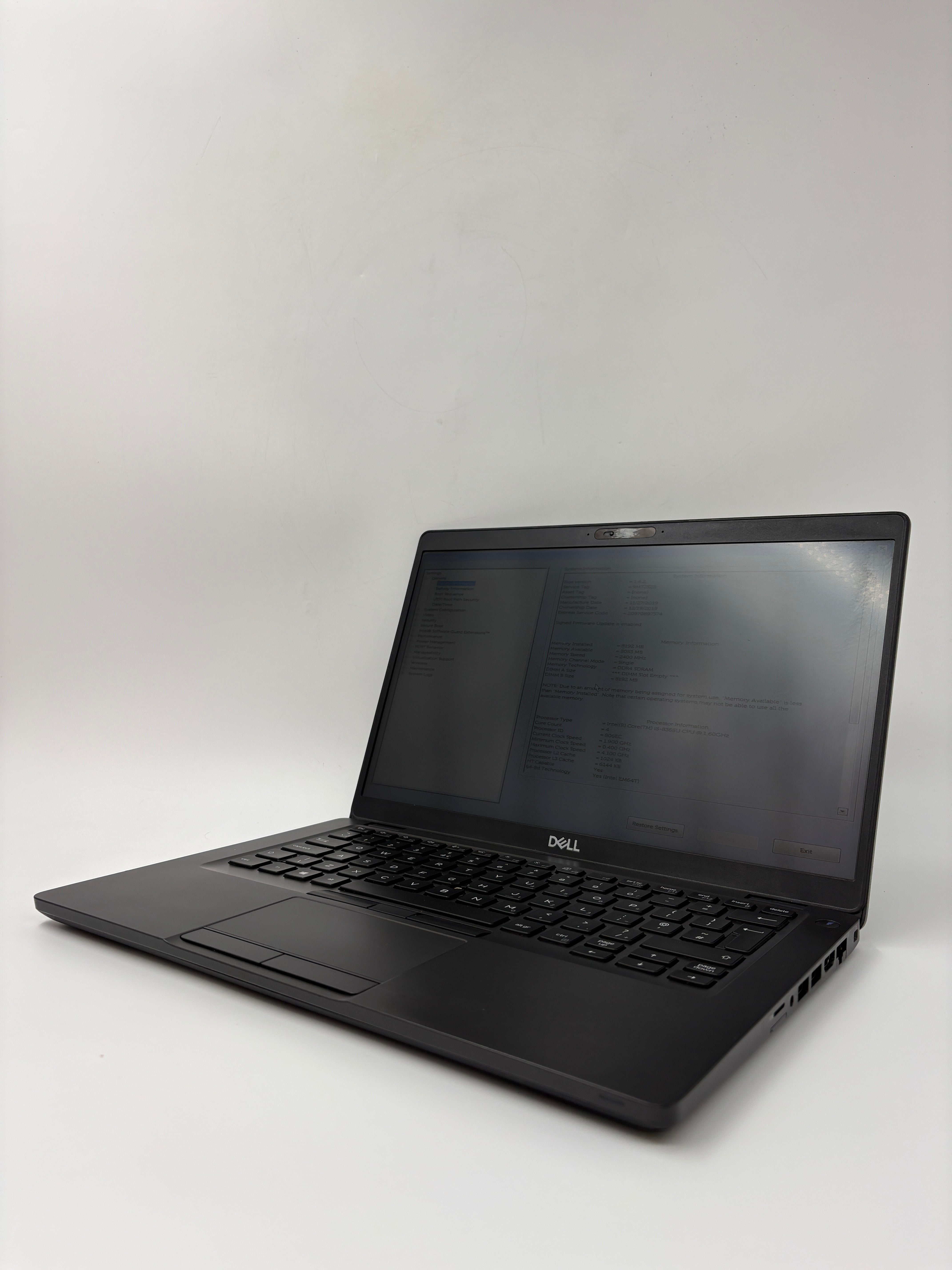 Dell Laptop Latitude 5400 14" Screen i5 8th Gen 8GB RAM No SSD No OS Spares