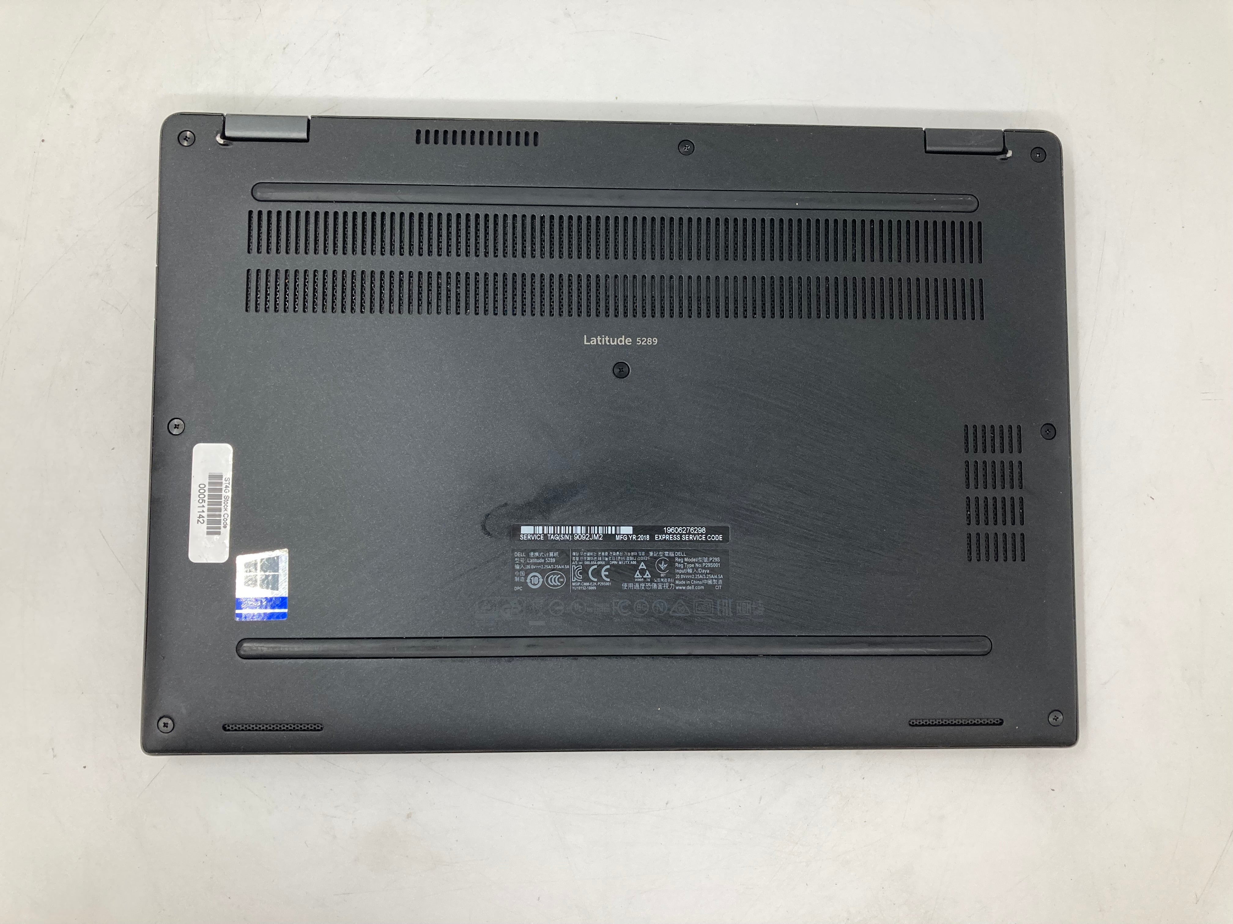 Dell Laptop Latitude 5289 12" i5 7th Gen 8GB RAM 256GB SSD No OS