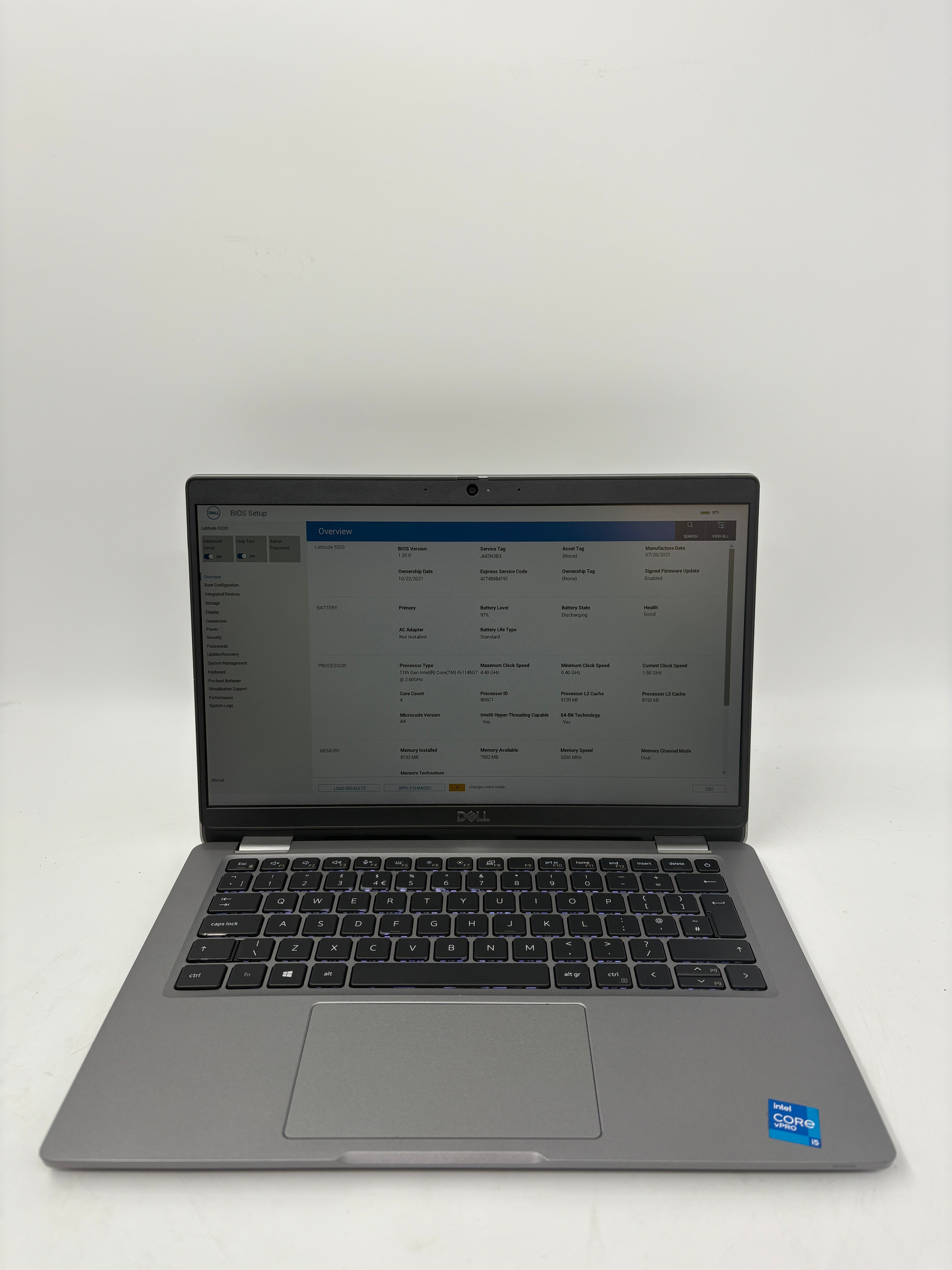 Dell Laptop Latitude 5320 13.3" Screen i5 11th Gen 8GB RAM 256GB SSD W11