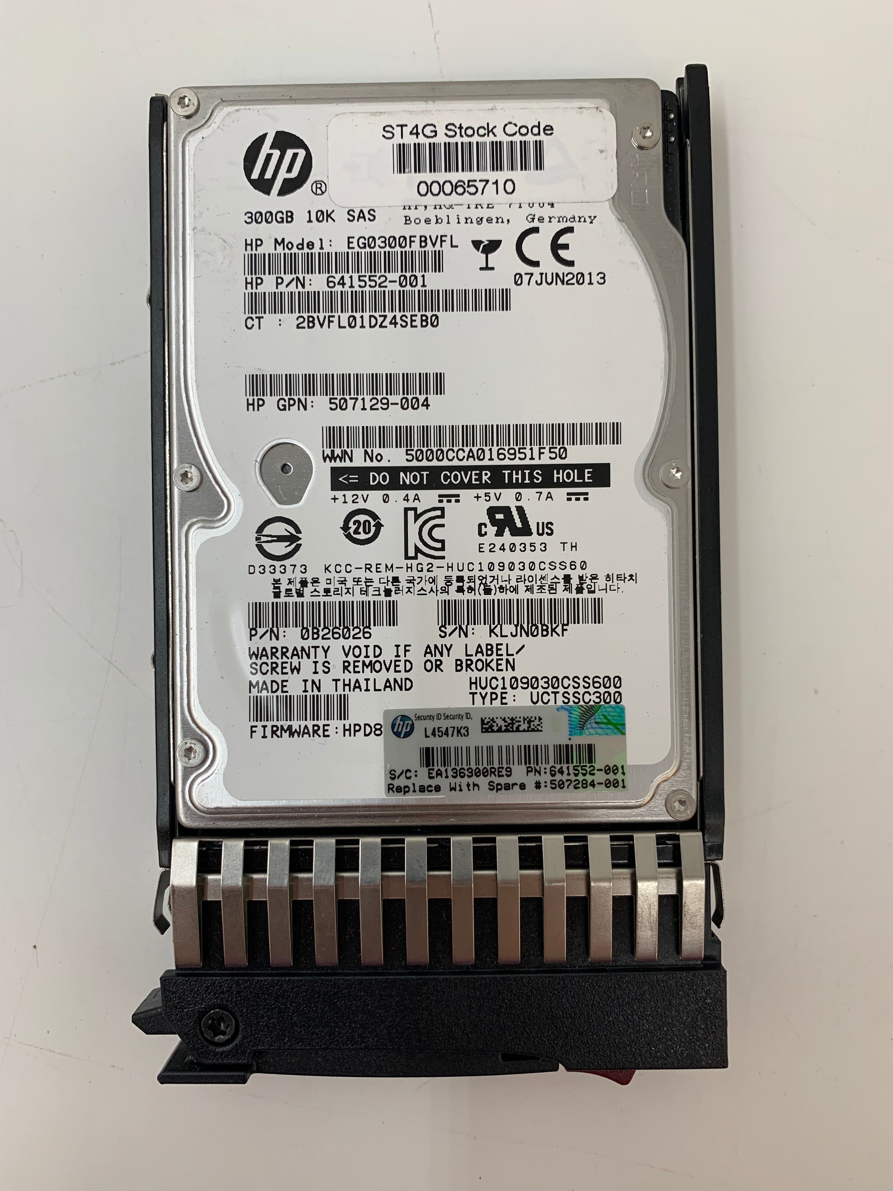 HP Hard Disk Drives | 300GB | SAS | 2.5 Inch | 6Gbps | 10K RPM Lot of 4