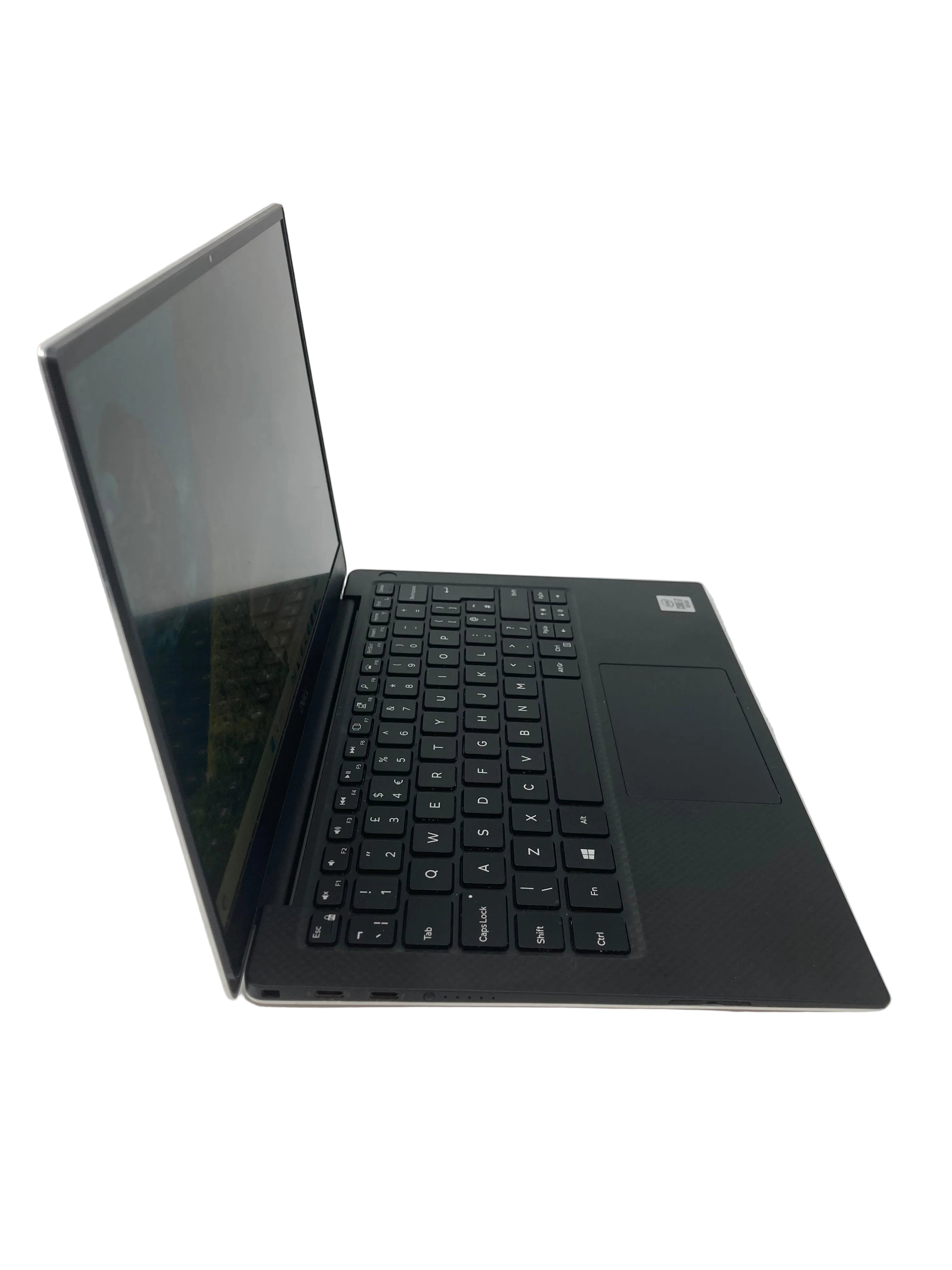 Dell XPS 13 7390 side view with USB-C ports showing 